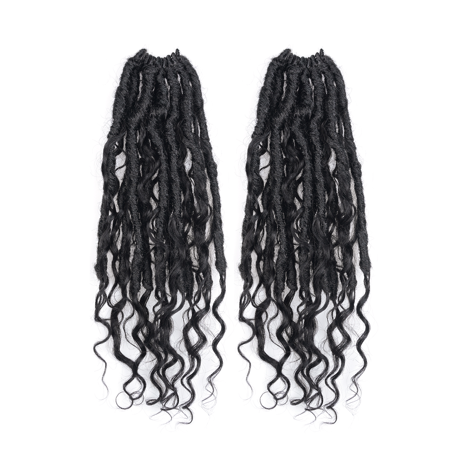 8 Packs | Toyotress Crochet Boho Locs Braiding Hair With Human Hair Curls  Pre Looped Goddess Boho Dreadlocks Curly Full Ends Hair Extensions