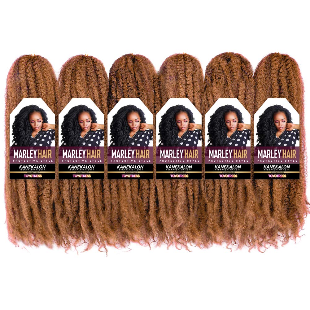 ToyoTress Marley Hair Crochet Braids Marley Twist Hair For Faux Locs Long Afro Kinky Curly Braiding Hair Synthetic