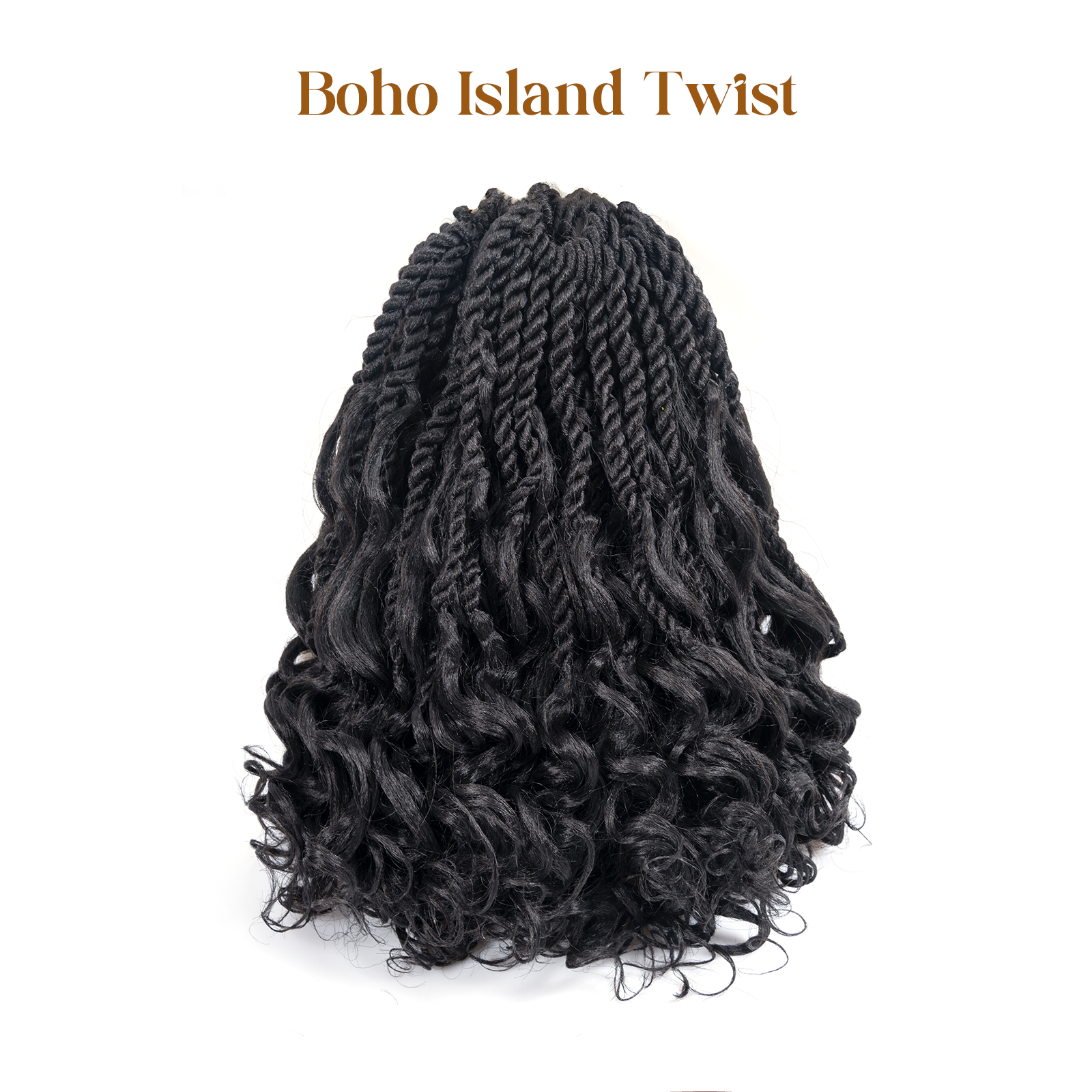 ( US ONLY) FAST SHIPPING ISLAND TWIST | ToyoTress Boho Island Twist Crochet Hair - 8 Packs Short Bob Ombre Brown Boho Havana Twist Crochet Braids Synthetic Braiding Hair