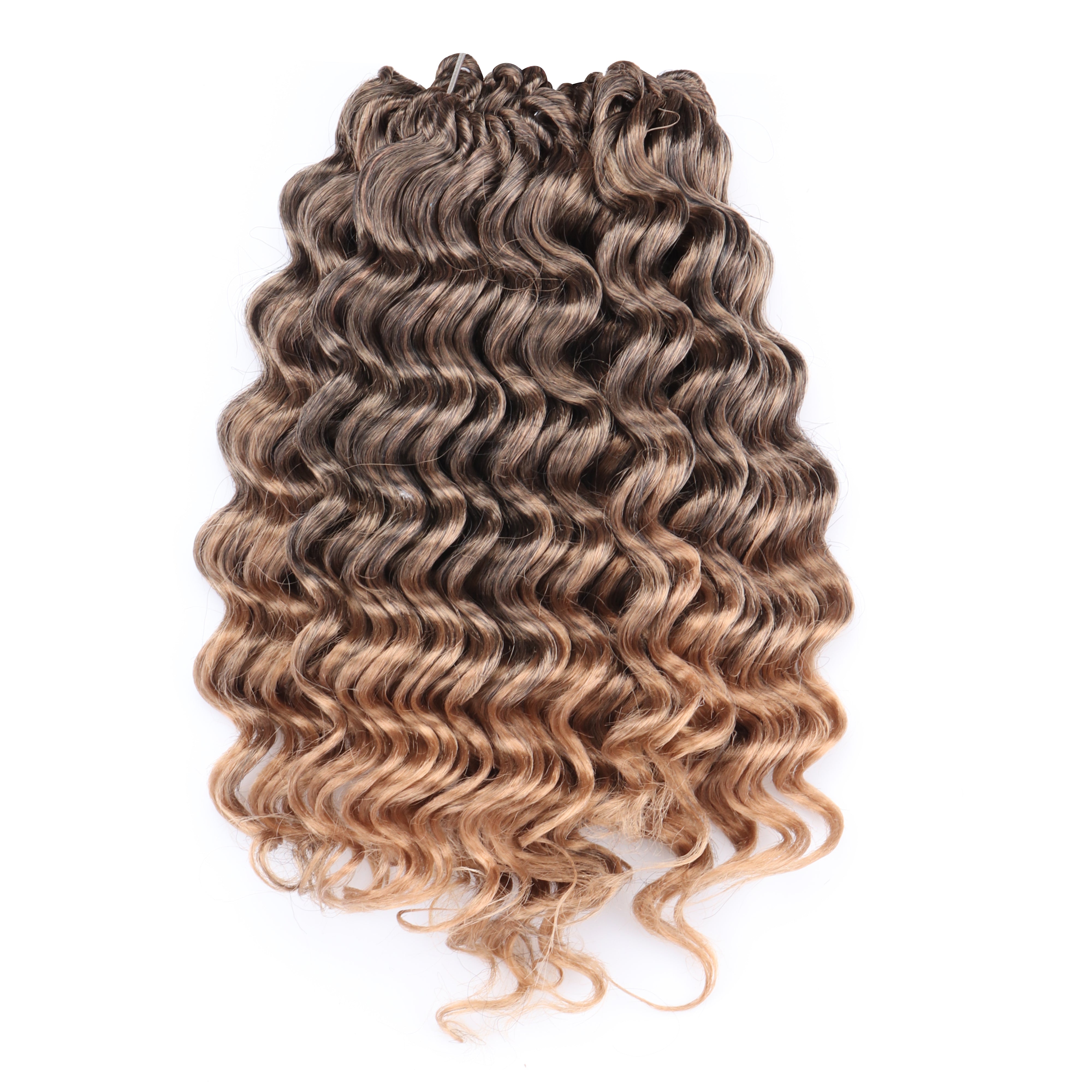 Clearance | Deep Wave Crochet Hair 10-14 Inch 8 Packs | Pre-Looped Wavy Curly Crochet Synthetic Hair