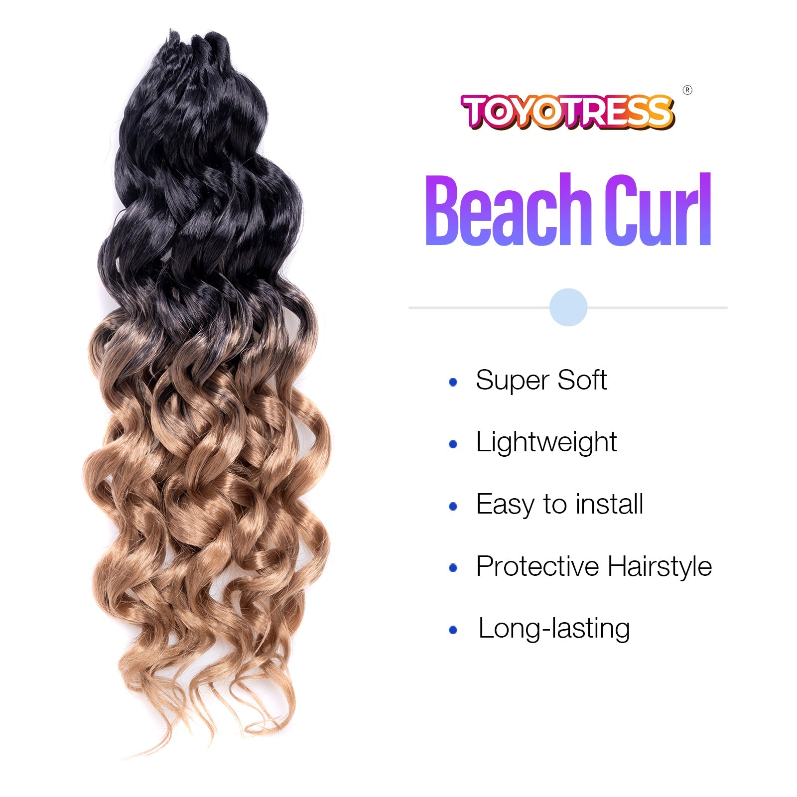 Gogo Curl Crochet Hair 1 Pack | Gogo Curl Jamaican Bounce Wavy Curly Pre-Looped Synthetic Hair