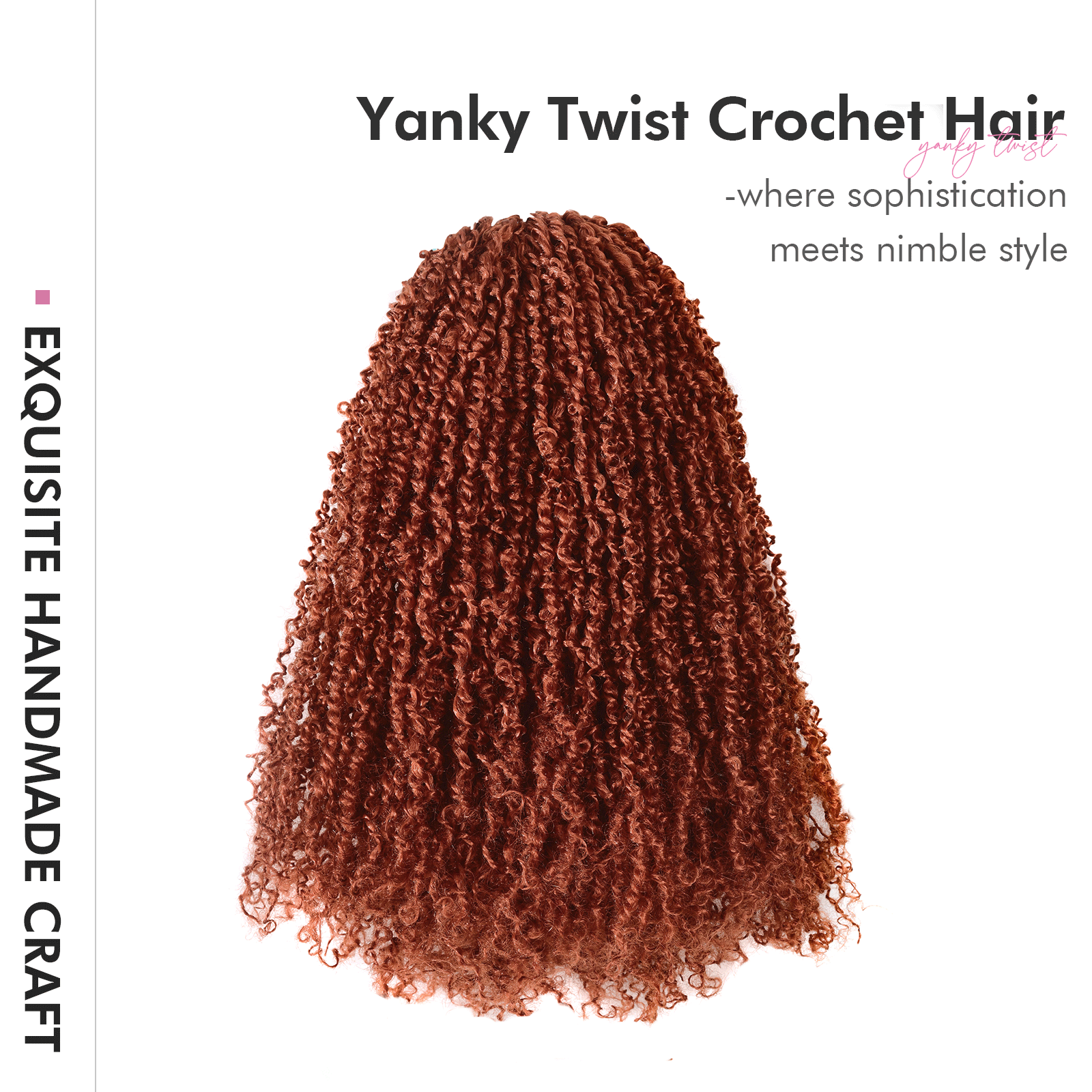 8 Packs Toyotress 6-18 Inch Yanky Twist | Yanky Twist Braiding Hair with Curls 8 Packs Fluffy Marlybob Crochet Hair Pre Twisted Short Passion Twist Crochet Braids Synthetic Hair Extensions for Women