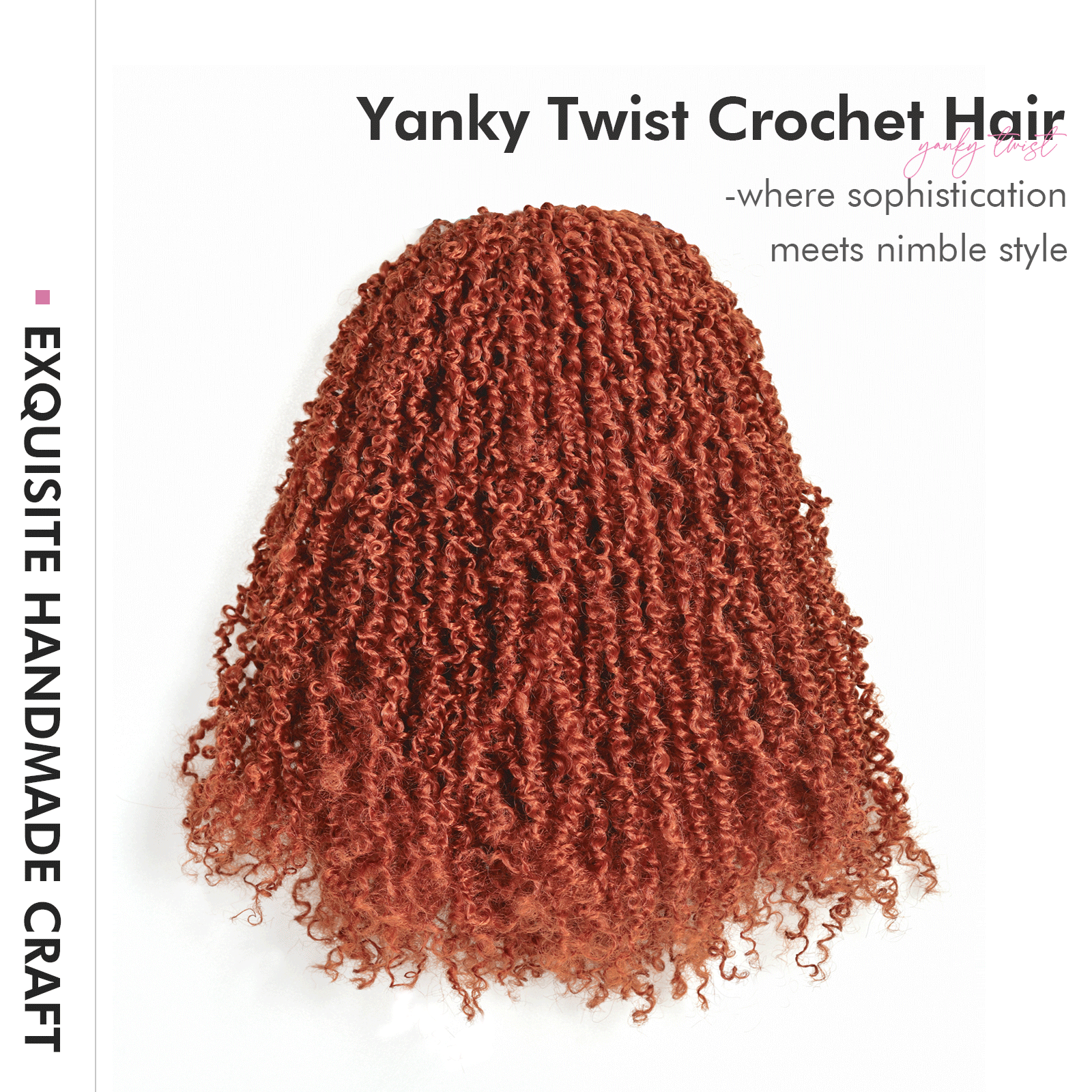 ( US ONLY) FAST SHIPPING YT | Toyotress Mini Passion Twist Yanky Twist Crochet Hair - 8 Packs (30 Strands/Pack) Pre-twisted Fluffy Spring Mini Twist Short Bob Passion Twist, Natural Black Pre-Looped Crochet Braids Braiding Hair