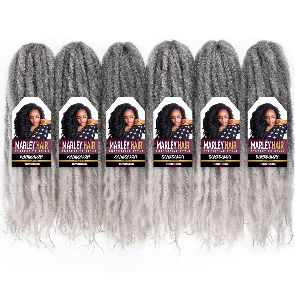 ToyoTress Marley Hair Crochet Braids Marley Twist Hair For Faux Locs Long Afro Kinky Curly Braiding Hair Synthetic