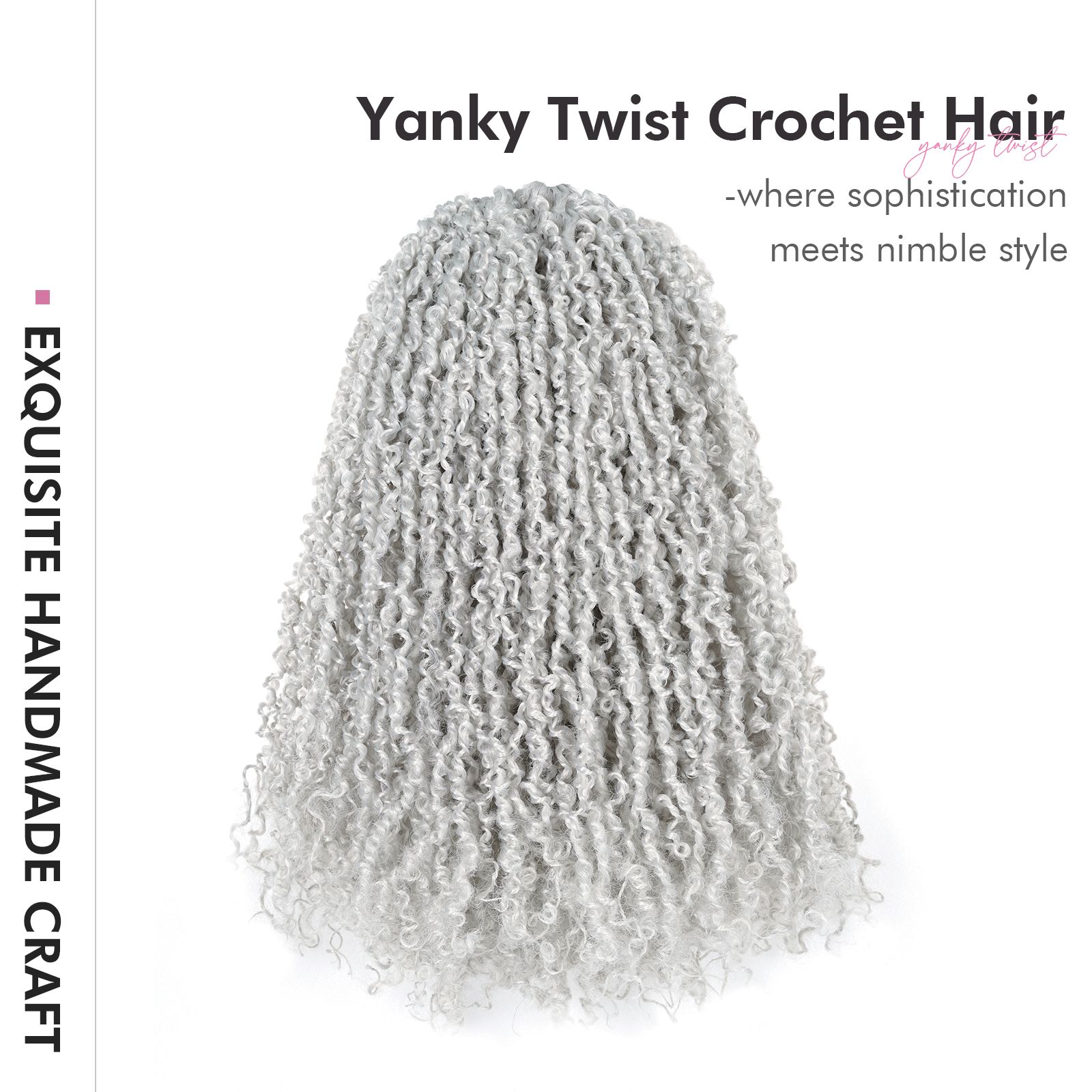 1 Pack Toyotress 6-16 Inch Yanky Twist | Pre Looped Mini Passion Twist Yanky Twist Braiding Hair with Curls Fluffy Marlybob Crochet Hair Pre Twisted Short Passion Twist Crochet Braids Synthetic Hair Extensions