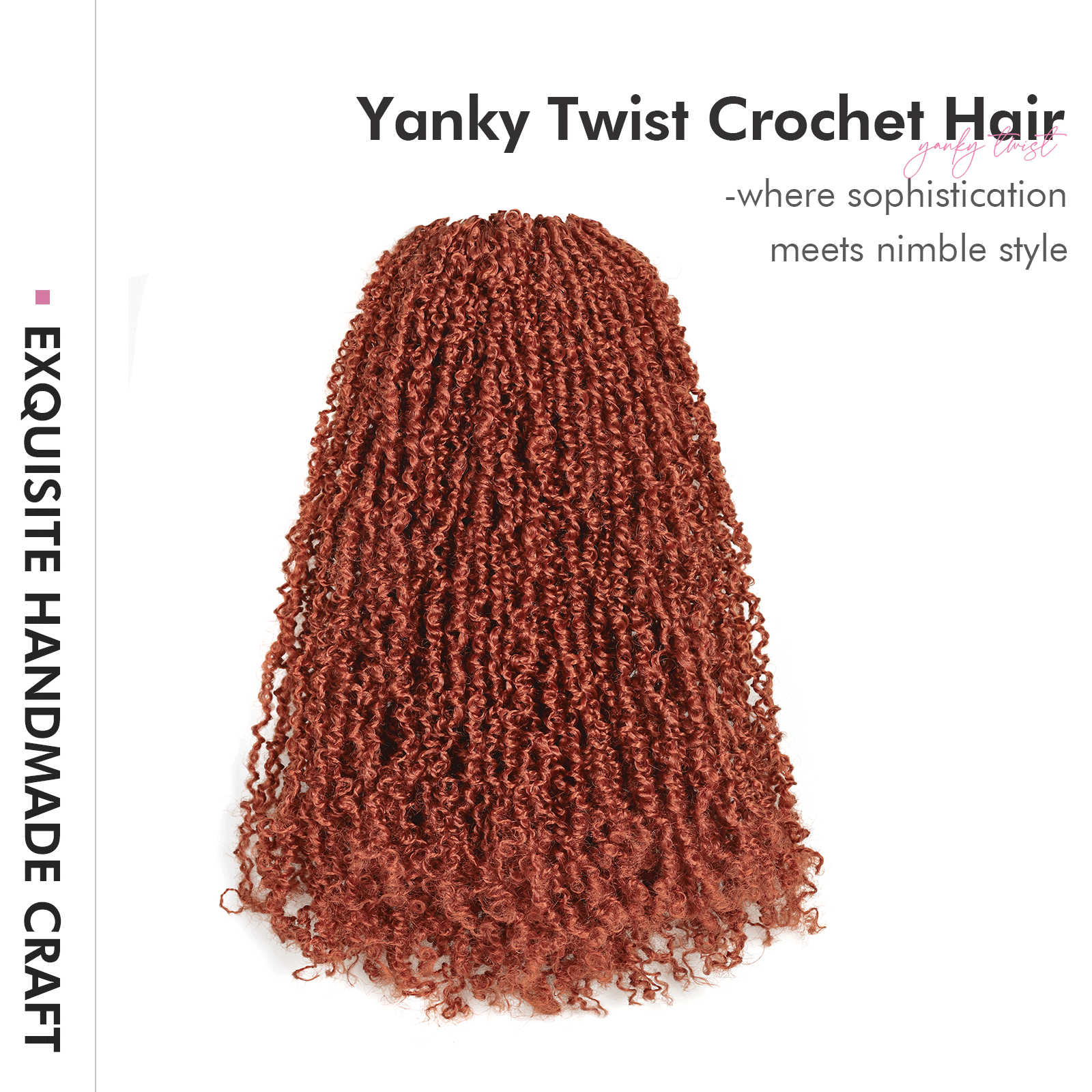 ( US ONLY) FAST SHIPPING YT | Toyotress Mini Passion Twist Yanky Twist Crochet Hair - 8 Packs (30 Strands/Pack) Pre-twisted Fluffy Spring Mini Twist Short Bob Passion Twist, Natural Black Pre-Looped Crochet Braids Braiding Hair