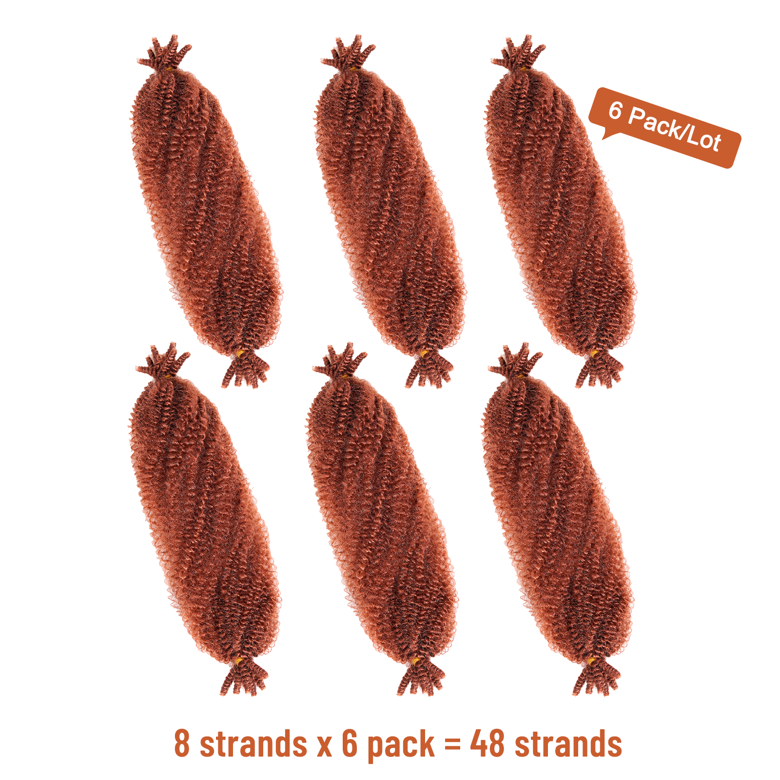 Facebook Group Benefit | Springy Afro Twist Hair 10-24 Inch 6 Packs | Pre-sectioned Afro Kinky Marley Twist Braiding Hair