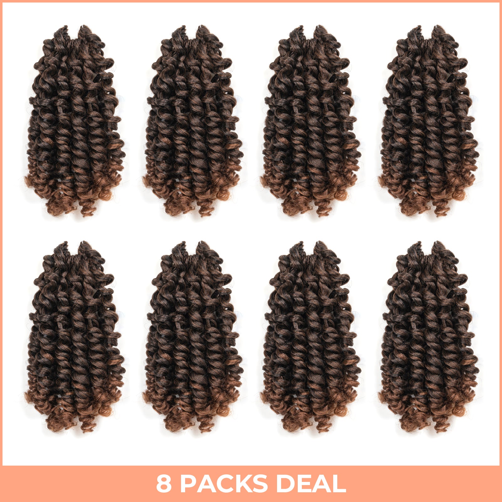 Facebook Group Benefit | Toyotress Wand Twist Crochet Hair | 10-12 Inch Natural Black Pre-twisted Jamaican Bounce Wand Twist Crochet Braids Synthetic Braiding Hair Extensions