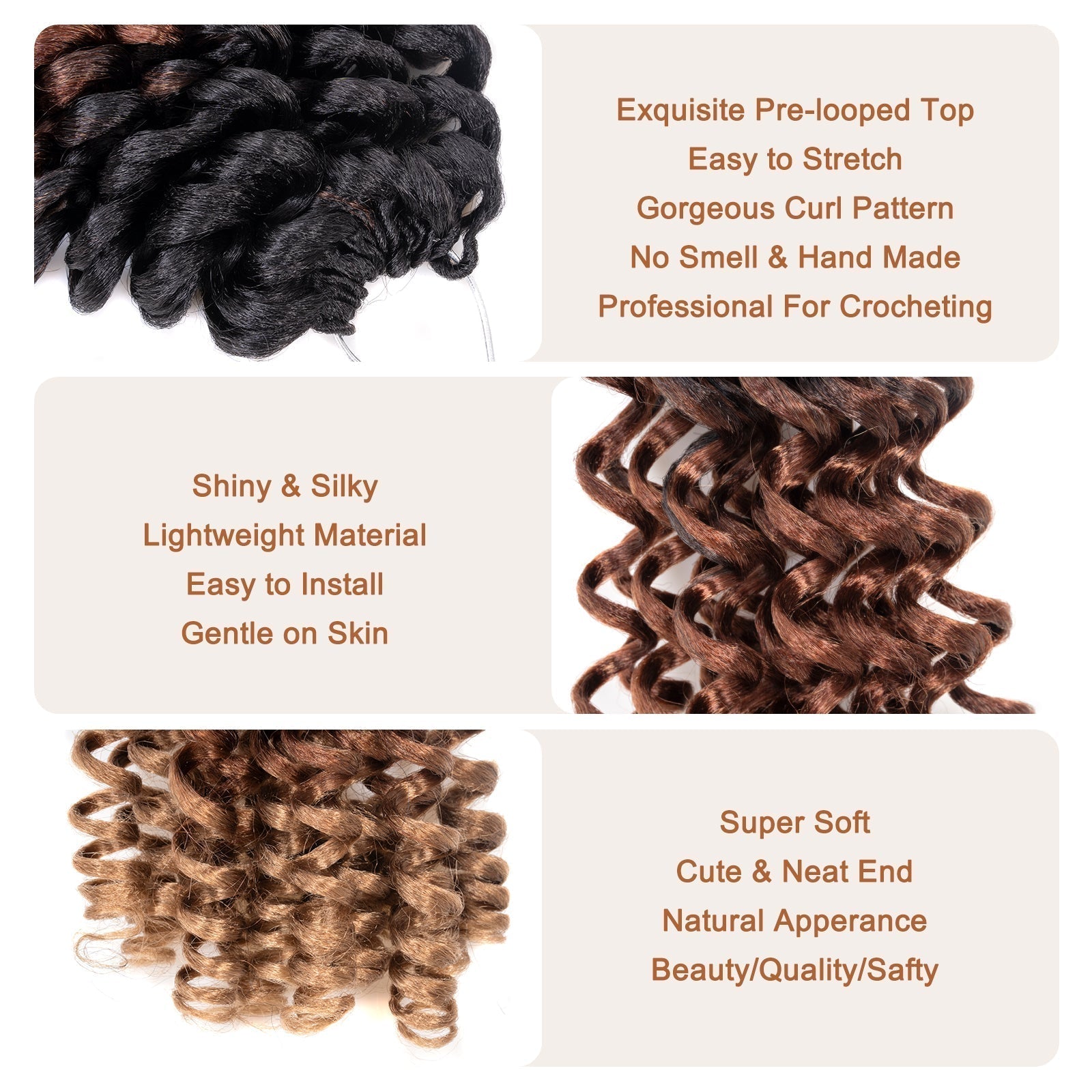 Wand Curl Synthetic Braiding Hair Exentions - Toyotress