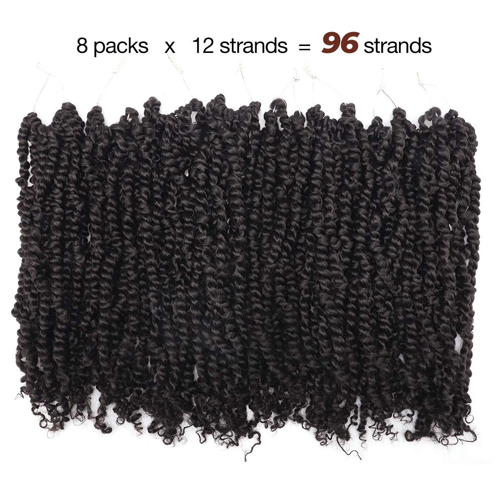 Tiana Passion Twist Hair Pre-Twisted Pre-Looped Passion Twists Crochet Braids Made Of Bohemian Hair Synthetic Braiding Hair Extension - Toyotress