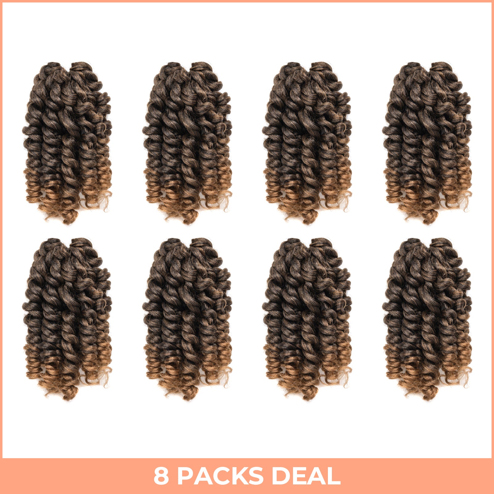 Facebook Group Benefit | Toyotress Wand Twist Crochet Hair | 10-12 Inch Natural Black Pre-twisted Jamaican Bounce Wand Twist Crochet Braids Synthetic Braiding Hair Extensions