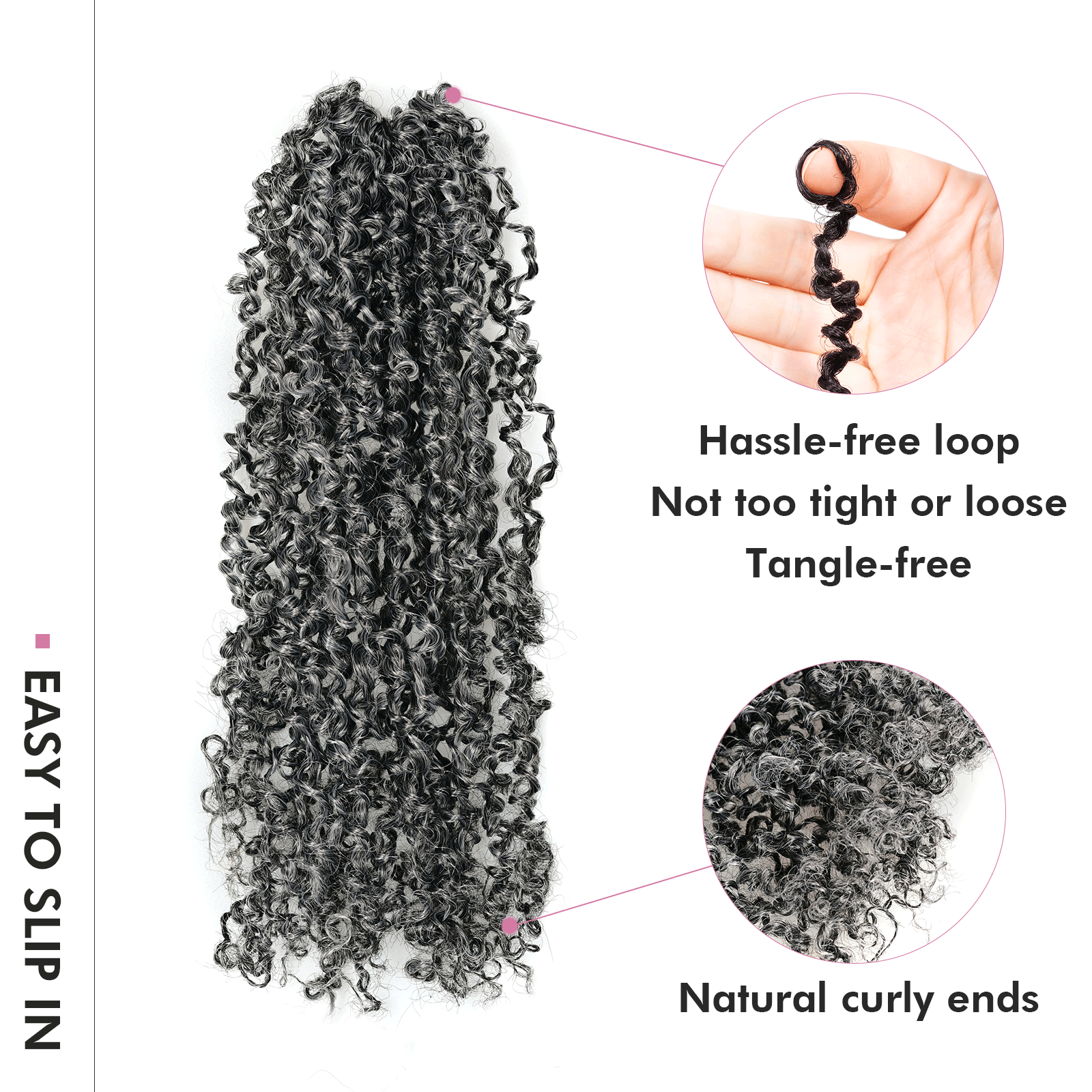 1 Pack Toyotress 6-16 Inch Yanky Twist | Pre Looped Mini Passion Twist Yanky Twist Braiding Hair with Curls Fluffy Marlybob Crochet Hair Pre Twisted Short Passion Twist Crochet Braids Synthetic Hair Extensions