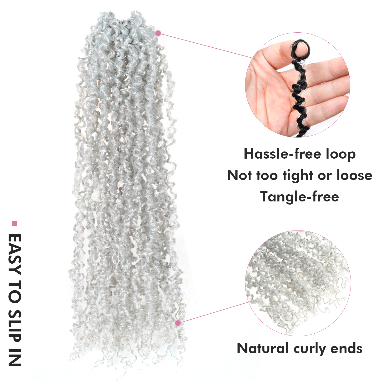 1 Pack Toyotress 6-16 Inch Yanky Twist | Pre Looped Mini Passion Twist Yanky Twist Braiding Hair with Curls Fluffy Marlybob Crochet Hair Pre Twisted Short Passion Twist Crochet Braids Synthetic Hair Extensions