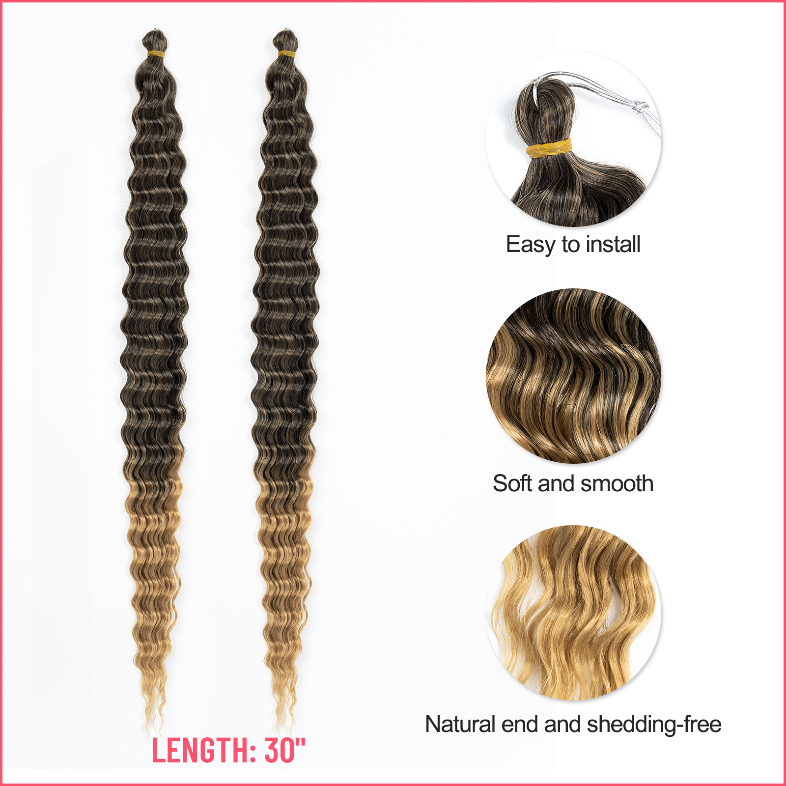 Ocean Wave Synthetic Crochet Braiding Hair Extensions - Toyotress