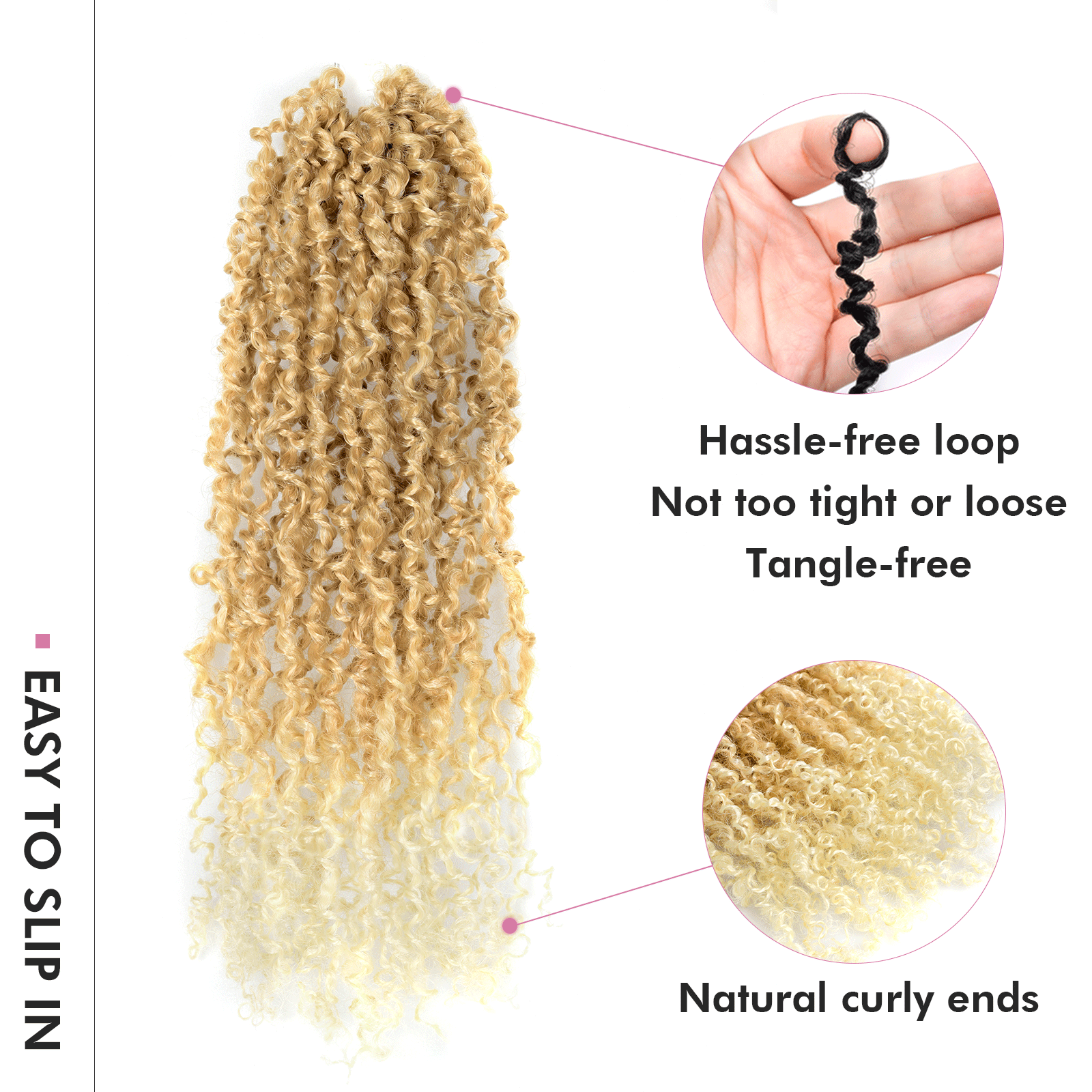 1 Pack Toyotress 6-16 Inch Yanky Twist | Pre Looped Mini Passion Twist Yanky Twist Braiding Hair with Curls Fluffy Marlybob Crochet Hair Pre Twisted Short Passion Twist Crochet Braids Synthetic Hair Extensions