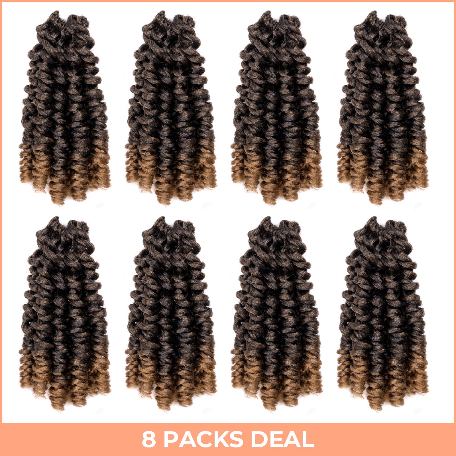 Facebook Group Benefit | Toyotress Wand Twist Crochet Hair | 10-12 Inch Natural Black Pre-twisted Jamaican Bounce Wand Twist Crochet Braids Synthetic Braiding Hair Extensions