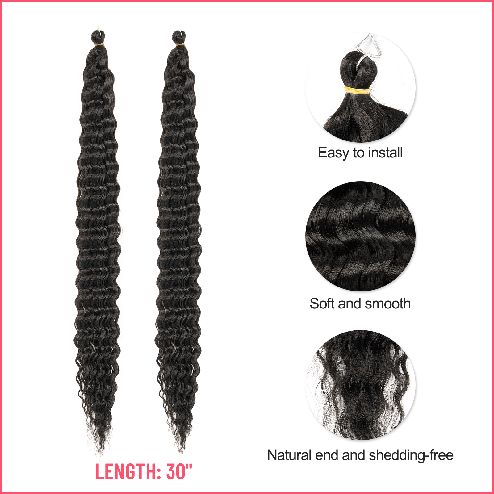 Ocean Wave Synthetic Crochet Braiding Hair Extensions - Toyotress