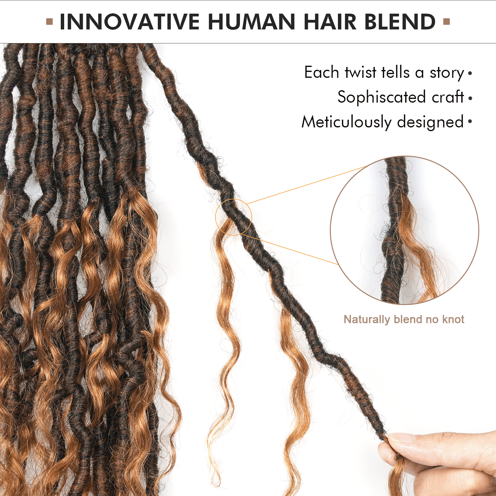 8 Packs Updated | Toyotress Crochet Boho Locs Braiding Hair With Human Hair Curls Pre Looped Goddess Boho Dreadlocks Curly Full Ends Hair Extensions