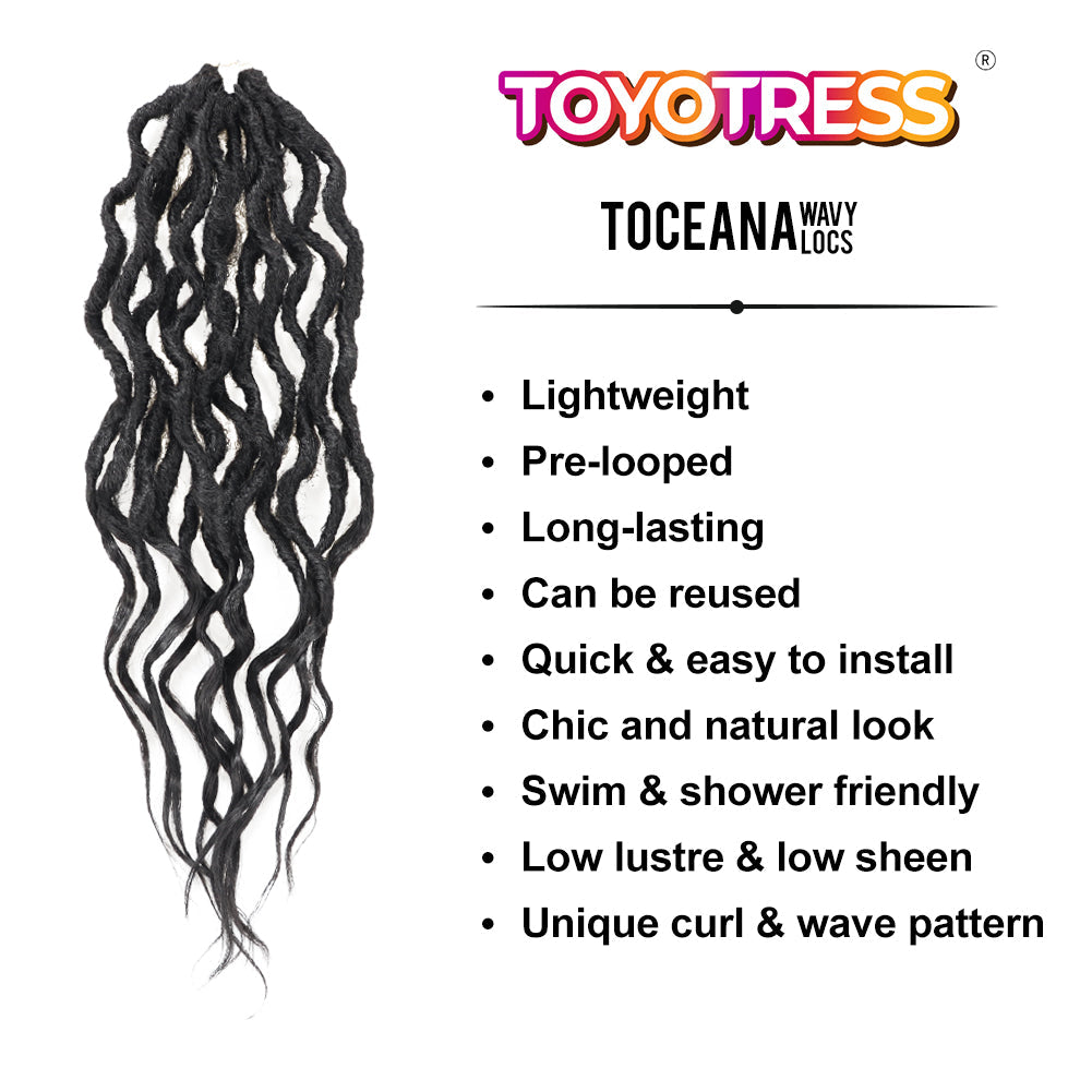 Toyotress wavy locs gypsy locs crochet hair extensions