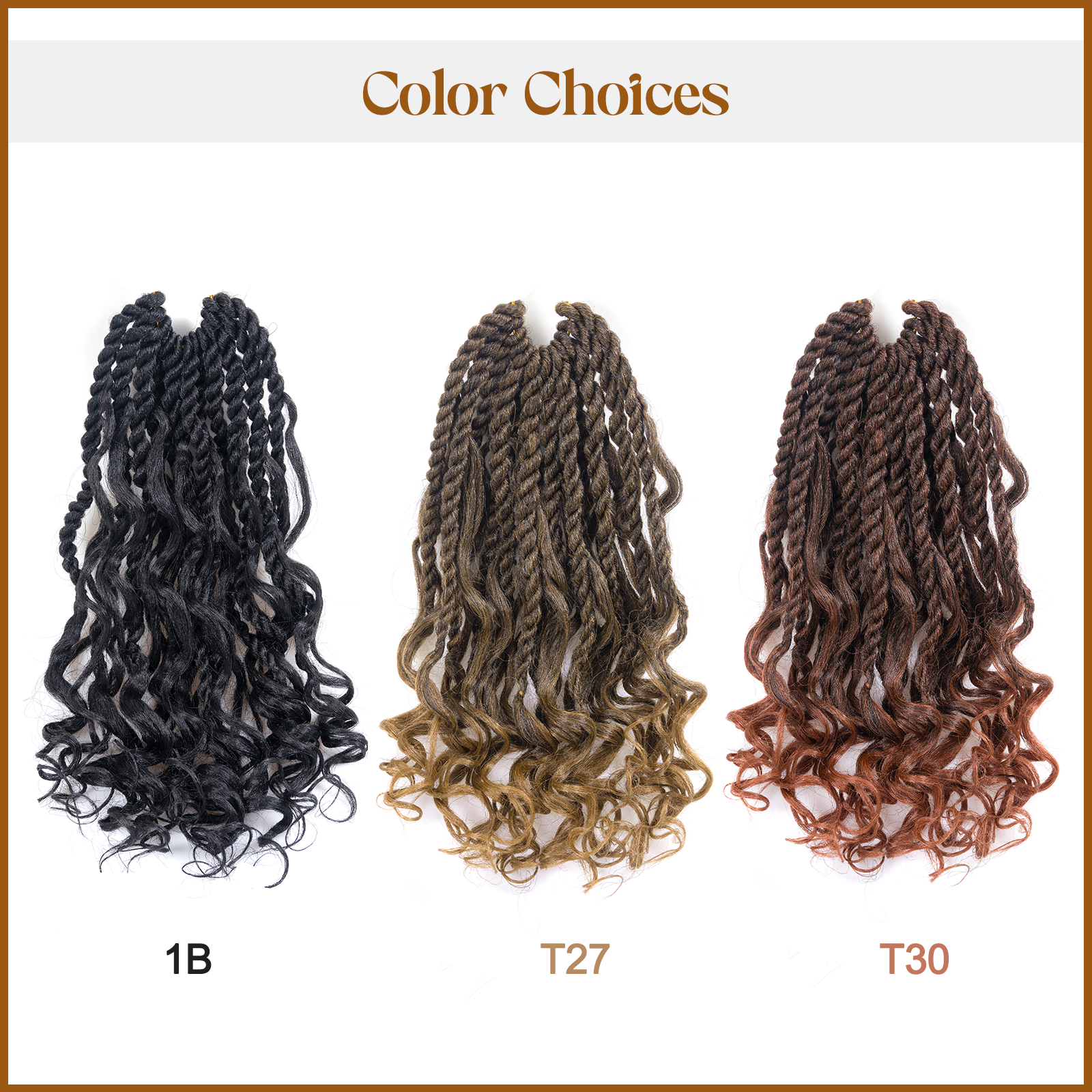 ( US ONLY) FAST SHIPPING ISLAND TWIST | ToyoTress Boho Island Twist Crochet Hair - 8 Packs Short Bob Ombre Brown Boho Havana Twist Crochet Braids Synthetic Braiding Hair