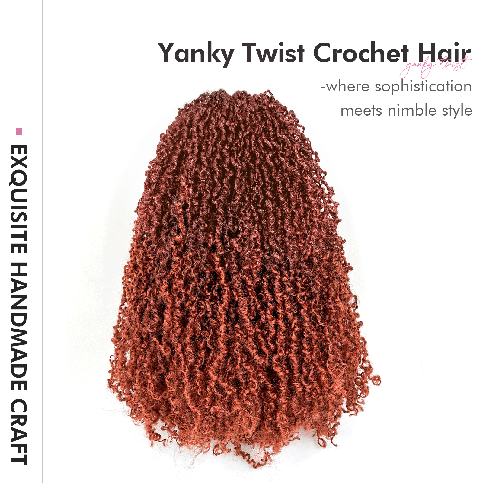 8 Packs Toyotress 6-18 Inch Yanky Twist | Yanky Twist Braiding Hair with Curls 8 Packs Fluffy Marlybob Crochet Hair Pre Twisted Short Passion Twist Crochet Braids Synthetic Hair Extensions for Women