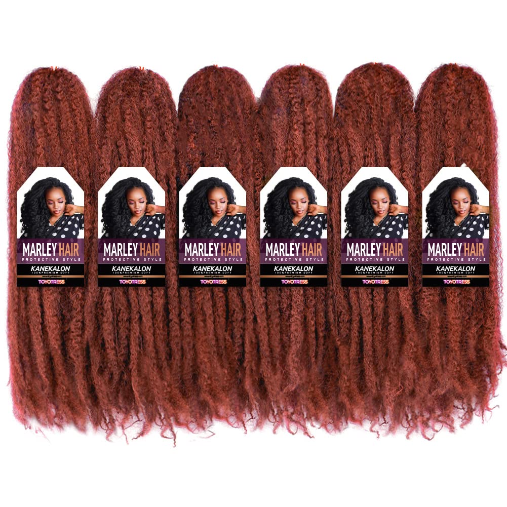 ToyoTress Marley Hair Crochet Braids Marley Twist Hair For Faux Locs Long Afro Kinky Curly Braiding Hair Synthetic