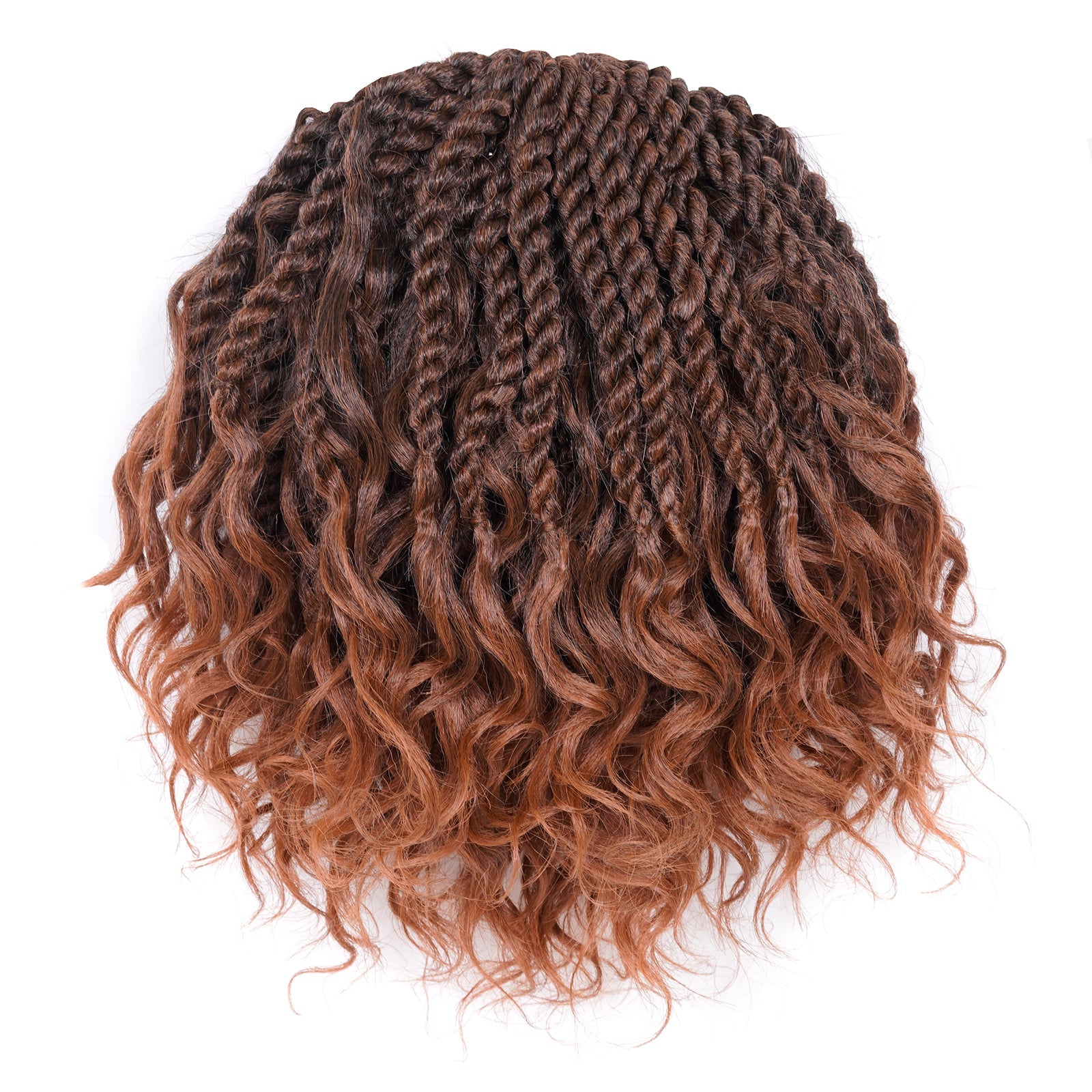 ( US ONLY) FAST SHIPPING ISLAND TWIST | ToyoTress Boho Island Twist Crochet Hair - 8 Packs Short Bob Ombre Brown Boho Havana Twist Crochet Braids Synthetic Braiding Hair