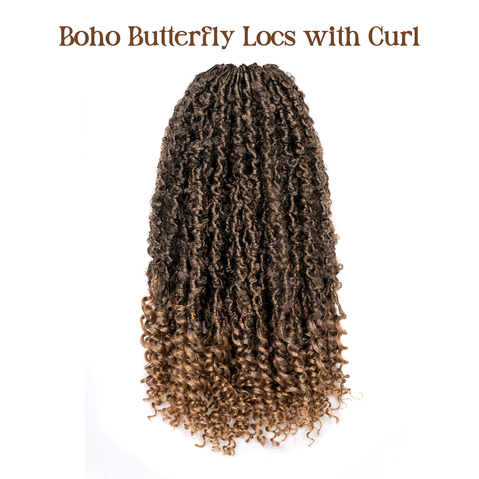 Toyotress Boho Butterfly Locs with Curl 12-18 Inch | Pre looped Crochet Butterfly Locs Crochet Braids Distressed Butterfly Faux Locs Crochet Hair for Black Women