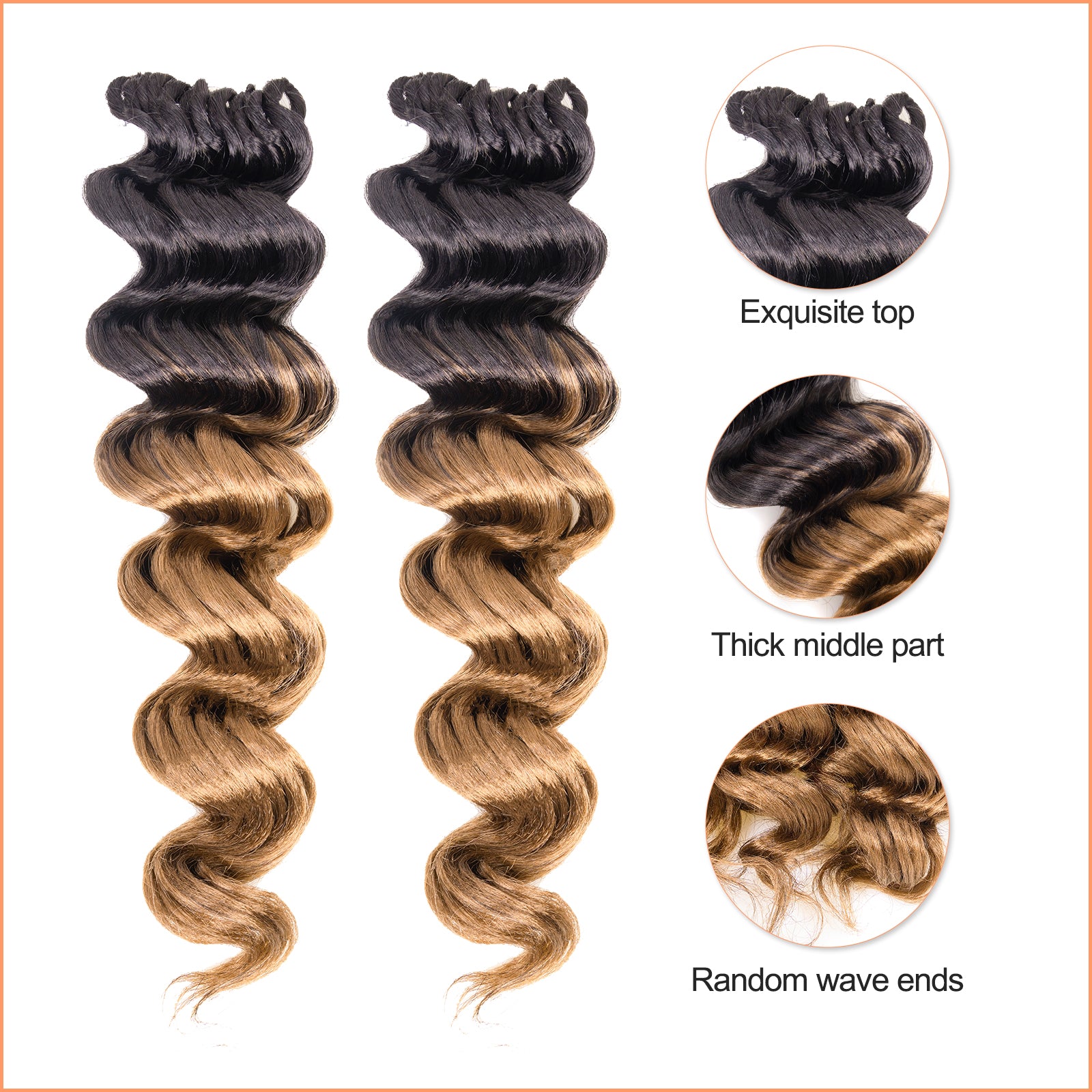 Ocean Wave Synthetic Crochet Braiding Hair Extensions - Toyotress