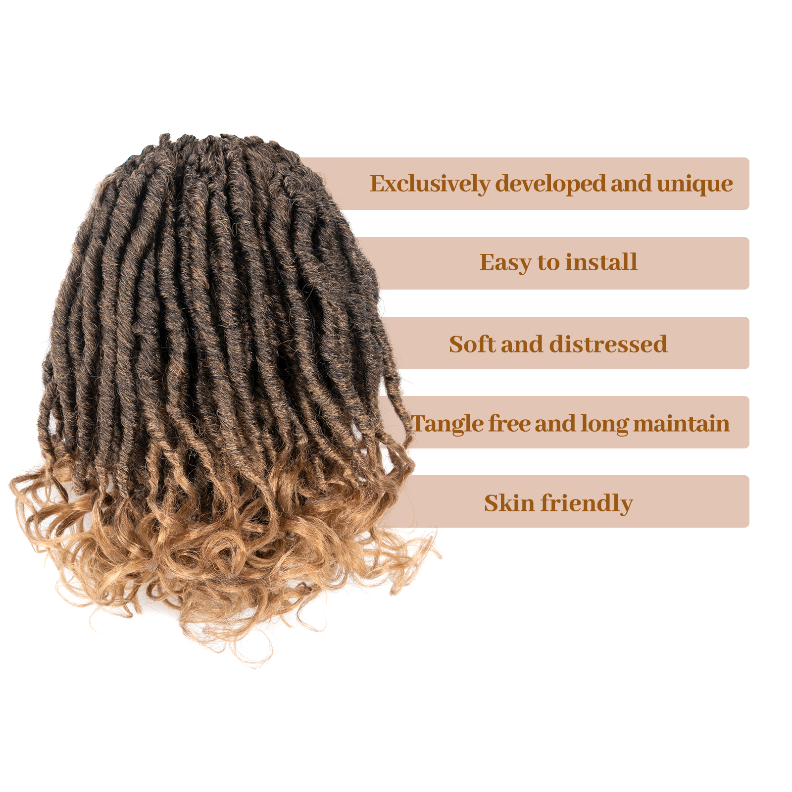 ( US ONLY) FAST SHIPPING FC | Toyotress French Curl Locs Crochet Hair Curly Faux Locs 8 Packs Black Pre-Looped Crochet Hair with Curly ends Crochet Hair with Soft Curly Wave Ends Hair Extensions