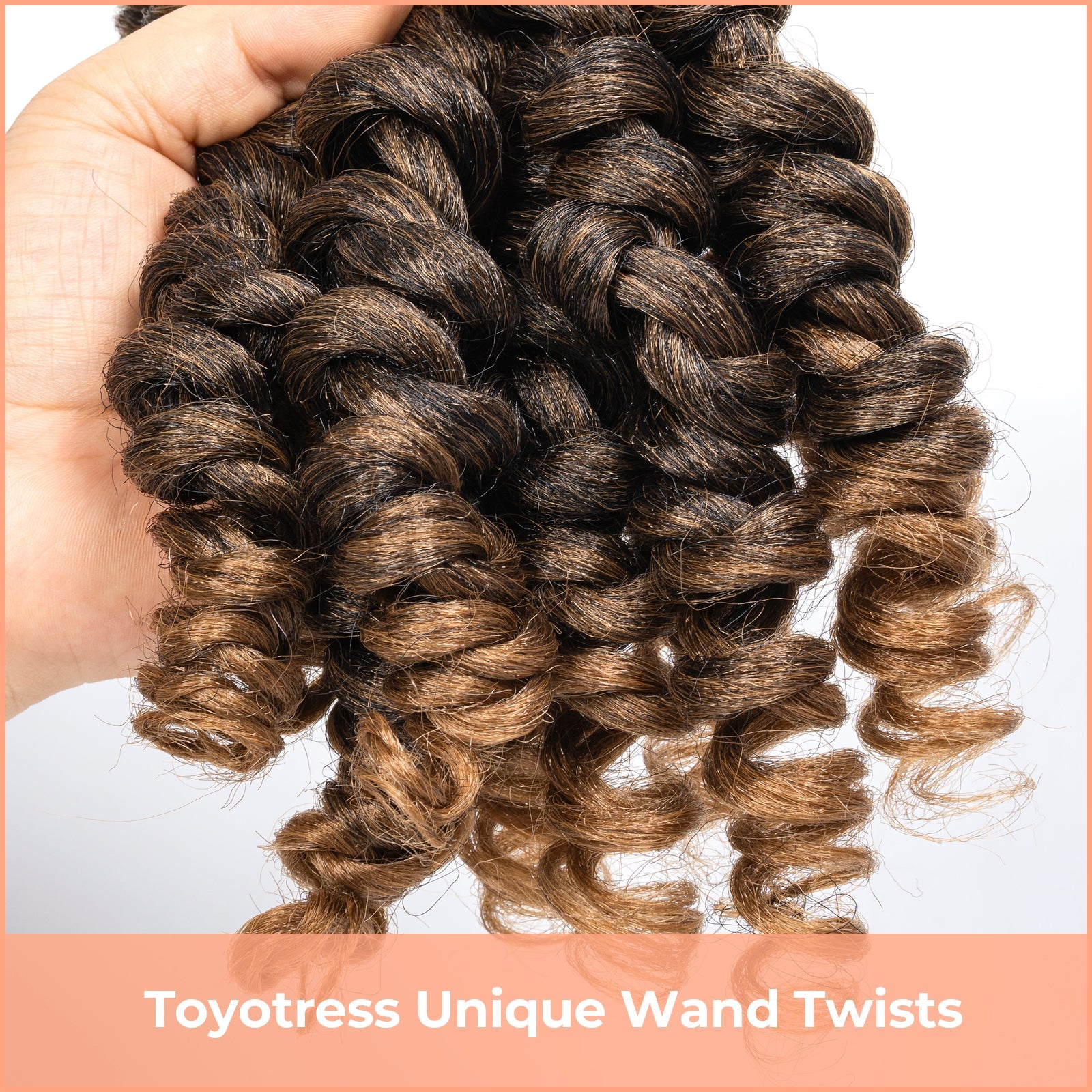 Facebook Group Benefit | Toyotress Wand Twist Crochet Hair | 10-12 Inch Natural Black Pre-twisted Jamaican Bounce Wand Twist Crochet Braids Synthetic Braiding Hair Extensions