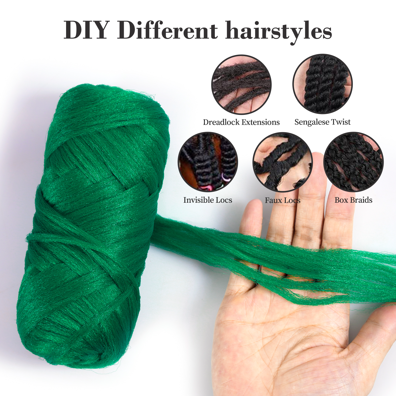 Yarn braids green and Camo  Yarn braids, Braids, Textured hair