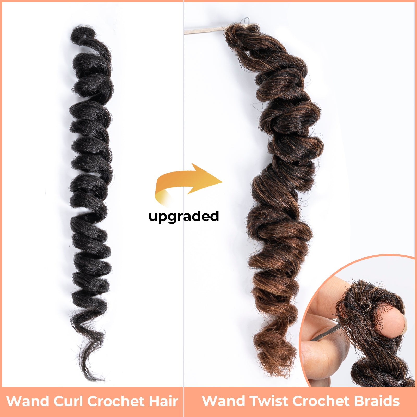 Facebook Group Benefit | Toyotress Wand Twist Crochet Hair | 10-12 Inch Natural Black Pre-twisted Jamaican Bounce Wand Twist Crochet Braids Synthetic Braiding Hair Extensions