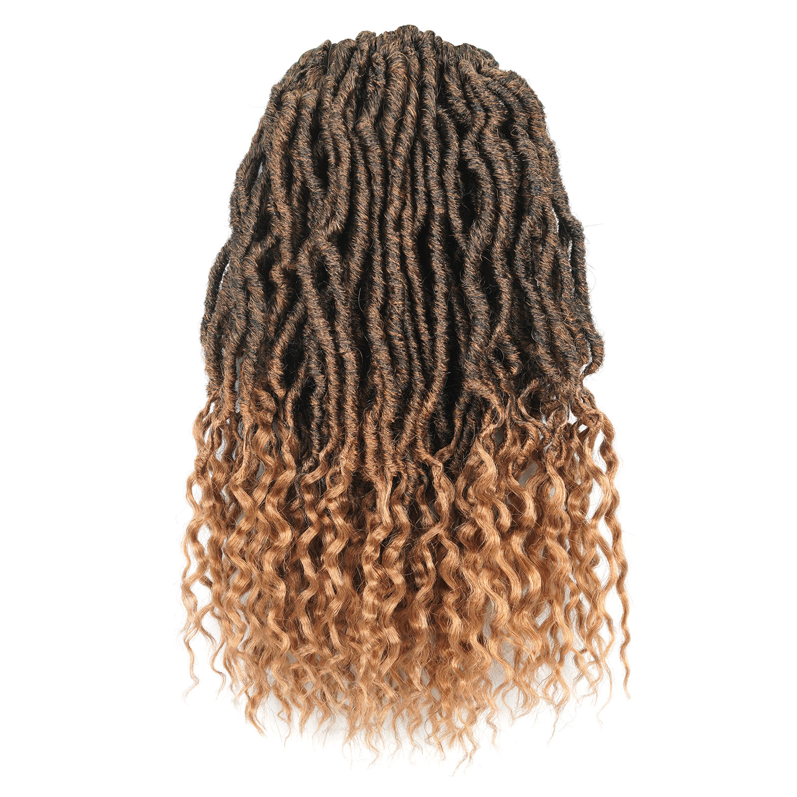 Toyotress Faux Locs With Curly Ends 12-36 Inch 8 Packs | Goddess Locs Crochet Hair Curly Faux Locs Crochet Hair Wavy Nu Locs with Curly Ends Synthetic Braiding Hair