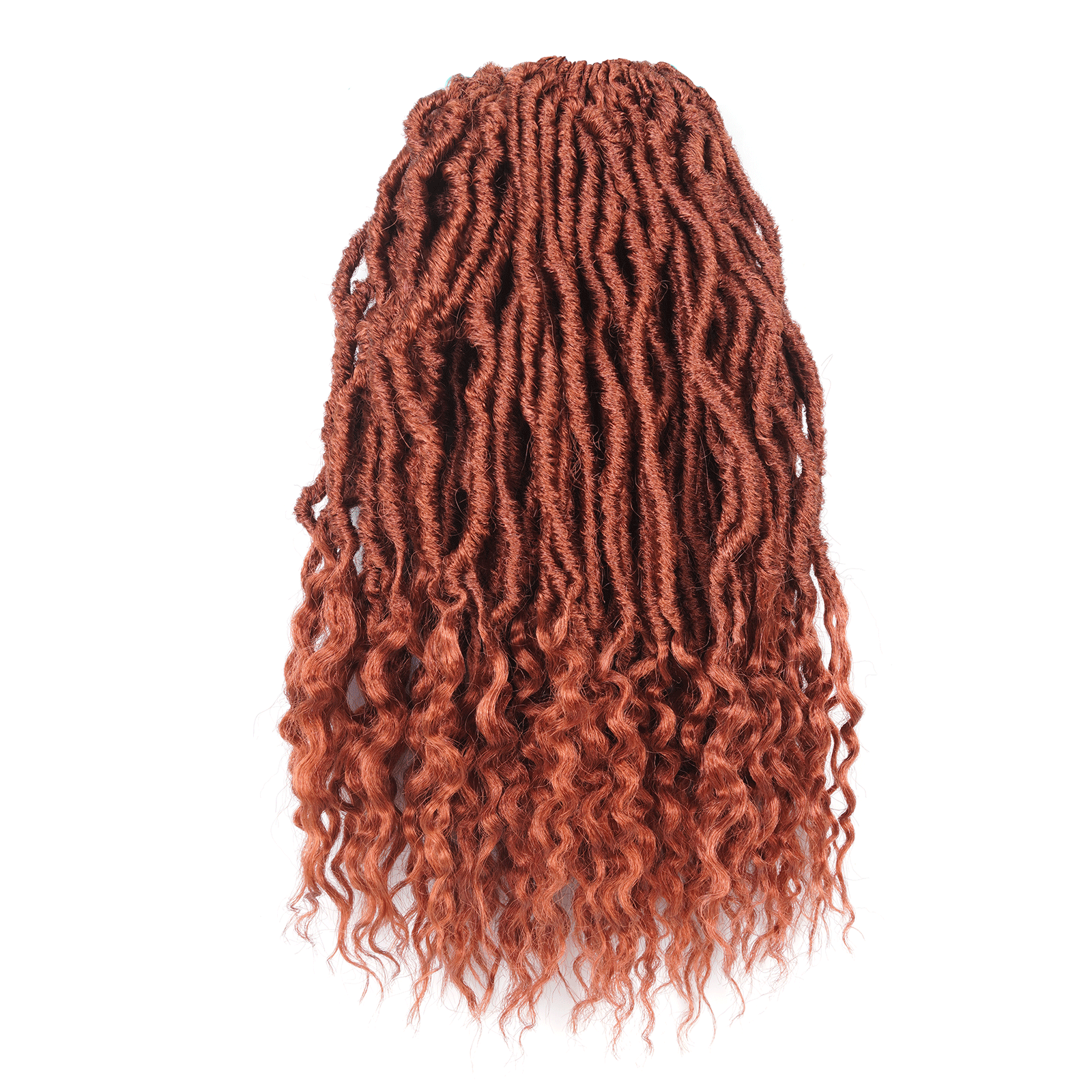 Toyotress Faux Locs With Curly Ends 12-36 Inch 8 Packs | Goddess Locs Crochet Hair Curly Faux Locs Crochet Hair Wavy Nu Locs with Curly Ends Synthetic Braiding Hair