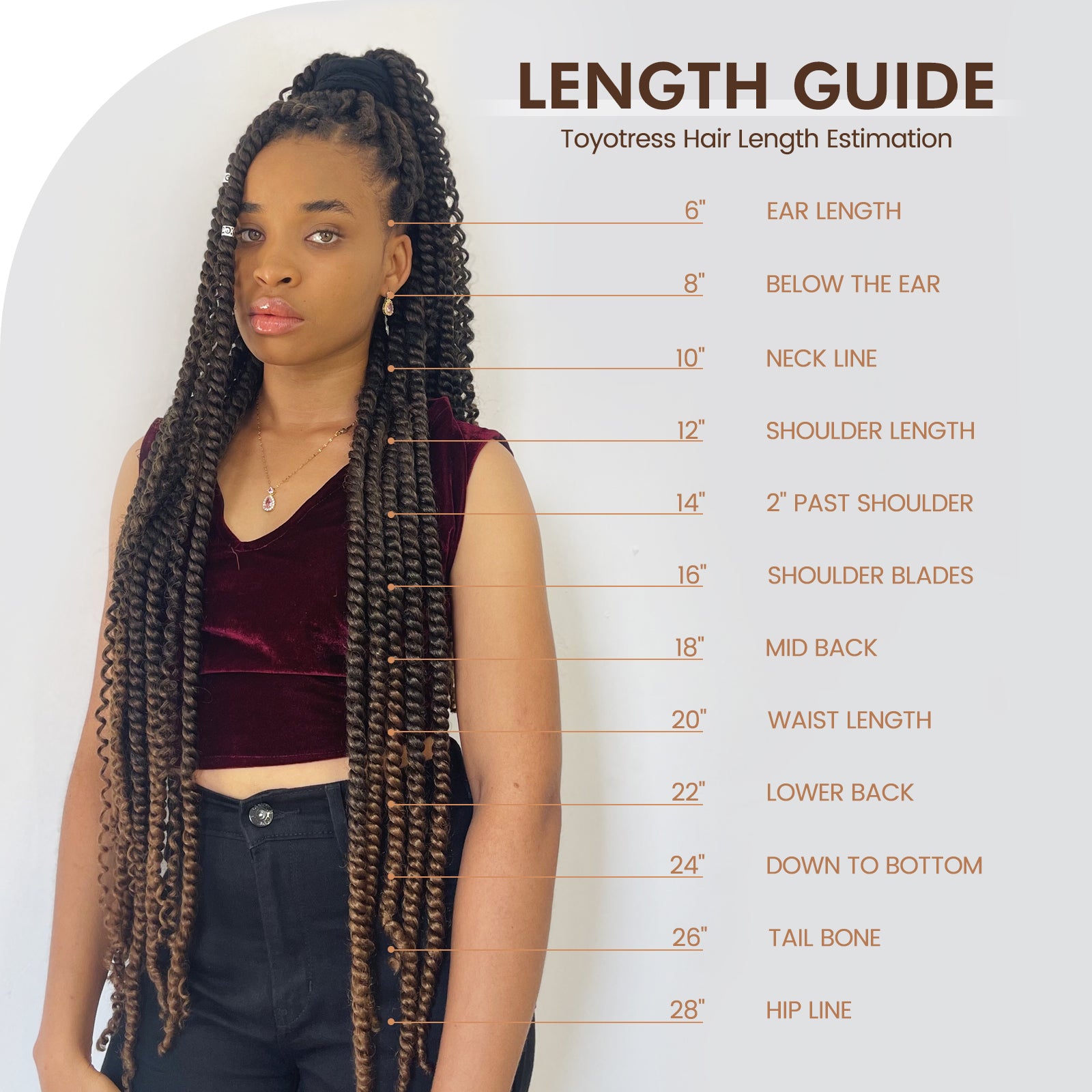 ( US ONLY) FAST SHIPPING HB | Toyotress Boho Box Braids With Human Hair Curls - Handmade Pre-Looped Crochet Human Hair Boho Box Braids, Ombre Brown CrochetBraids Braiding Hair (96 Strands In All)