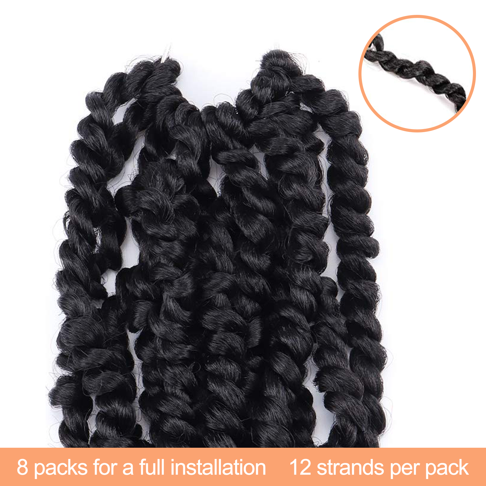 Tiana Passion Twist Hair Pre-Twisted Pre-Looped Passion Twists Crochet Braids Made Of Bohemian Hair Synthetic Braiding Hair Extension - Toyotress