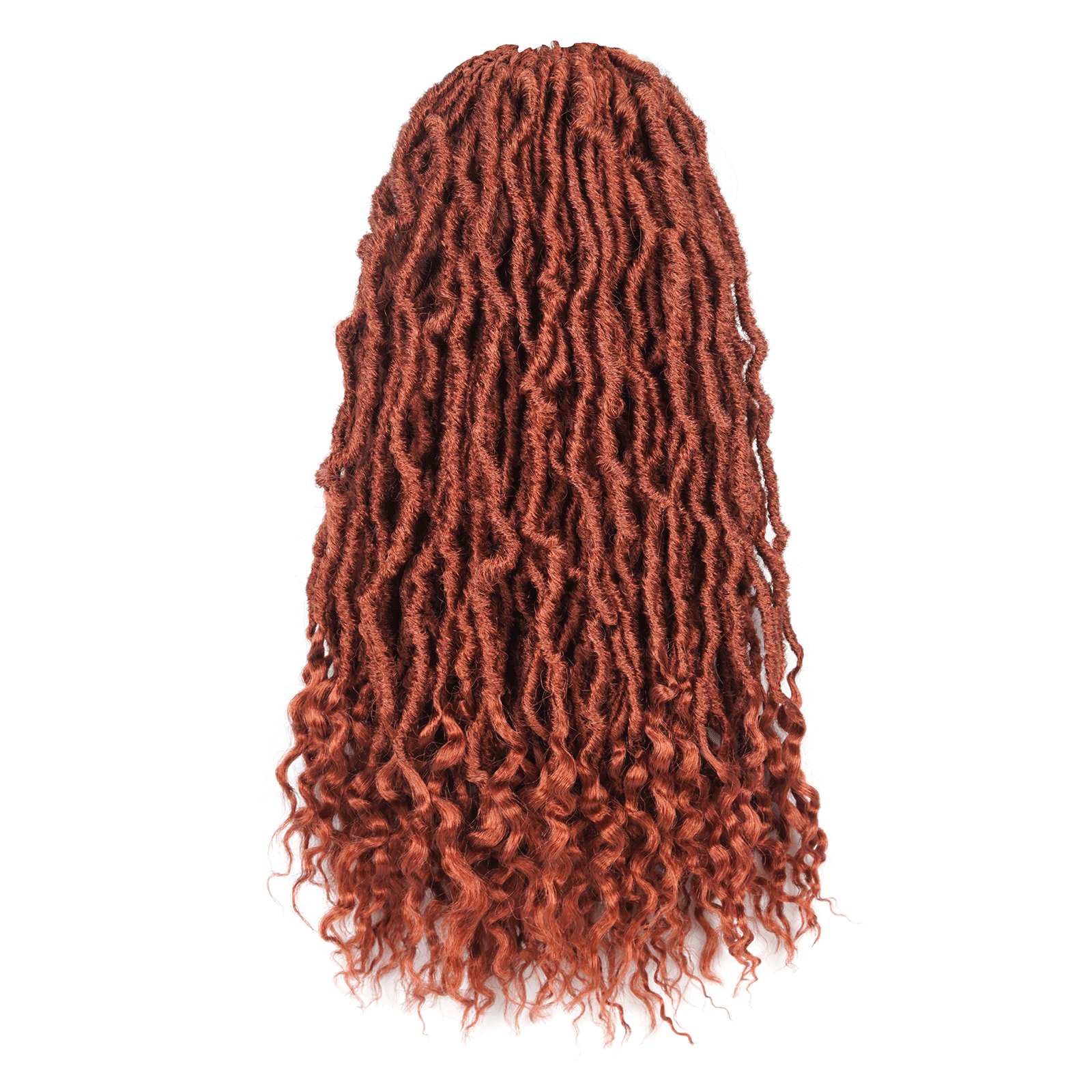 Toyotress Faux Locs With Curly Ends 12-36 Inch 8 Packs | Goddess Locs Crochet Hair Curly Faux Locs Crochet Hair Wavy Nu Locs with Curly Ends Synthetic Braiding Hair