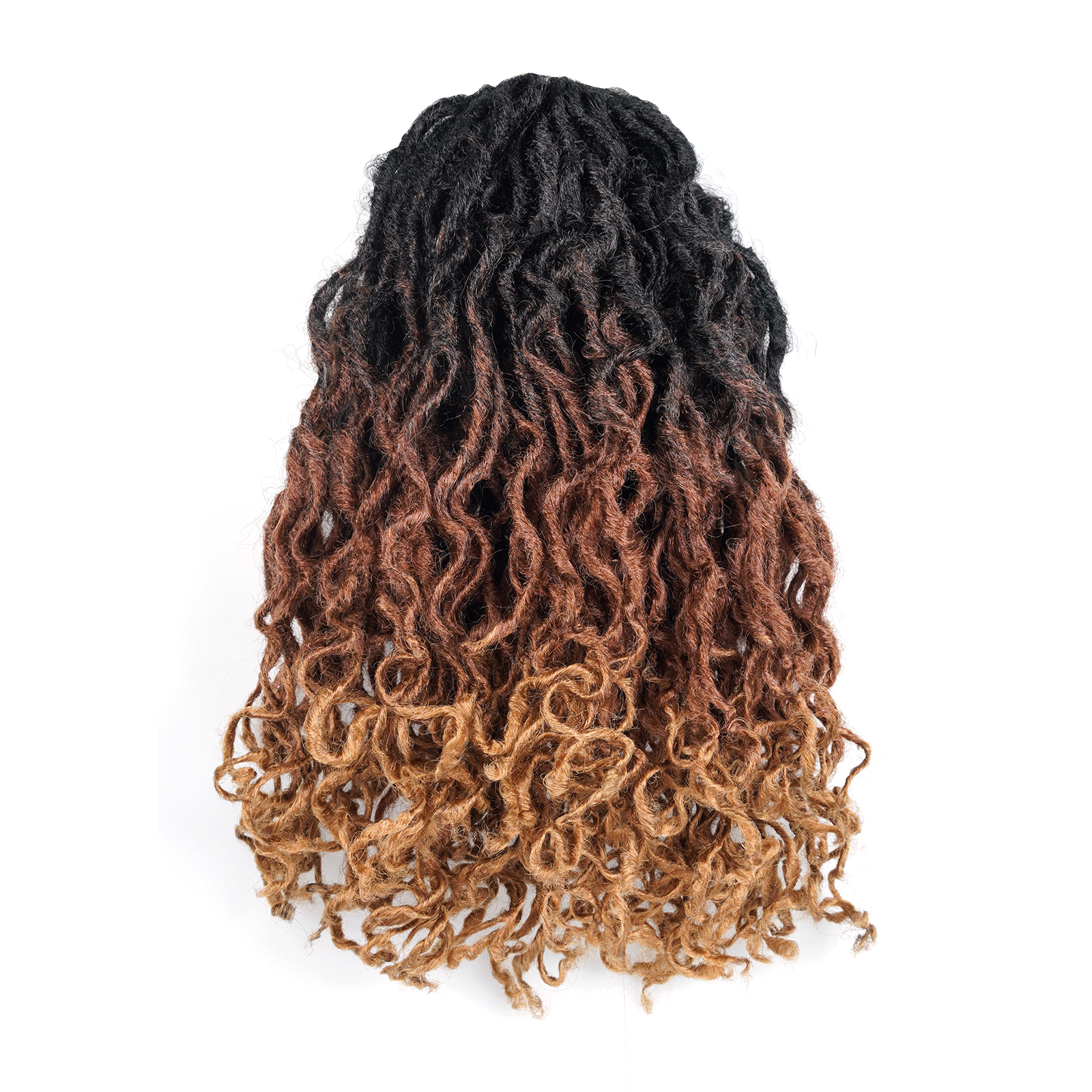 ToyoTress Toceana Curly Locs Crochet Hair - Pre-twisted Distressed Mermaid Crochet Braids Pre-looped Synthetic Braiding Hair Extensions