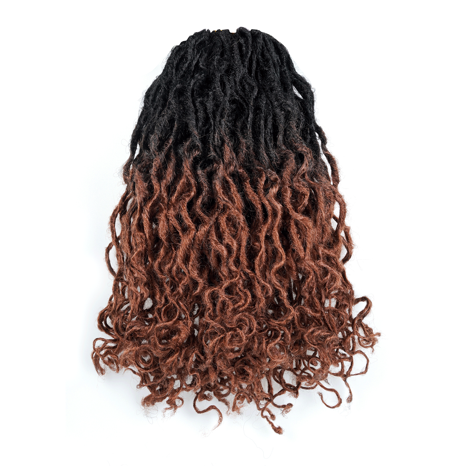 ToyoTress Toceana Curly Locs Crochet Hair - Pre-twisted Distressed Mermaid Crochet Braids Pre-looped Synthetic Braiding Hair Extensions