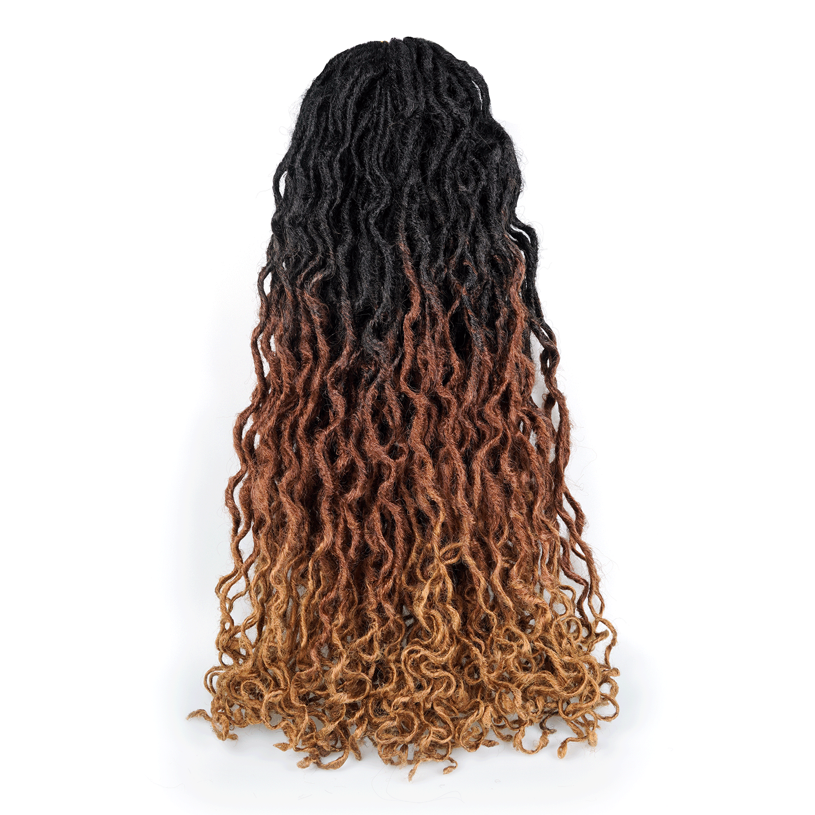 ToyoTress Toceana Curly Locs Crochet Hair - Pre-twisted Distressed Mermaid Crochet Braids Pre-looped Synthetic Braiding Hair Extensions