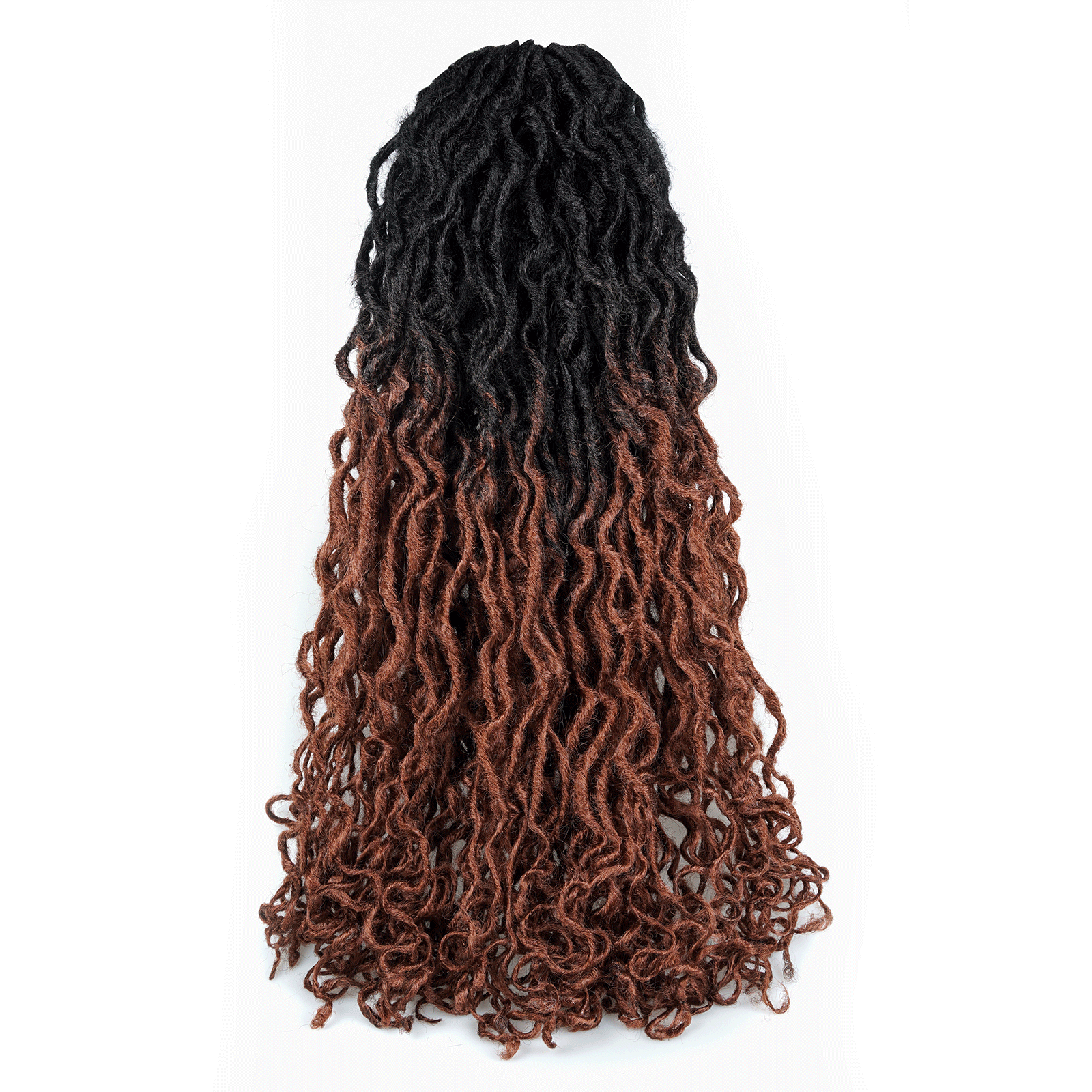 ToyoTress Toceana Curly Locs Crochet Hair - Pre-twisted Distressed Mermaid Crochet Braids Pre-looped Synthetic Braiding Hair Extensions