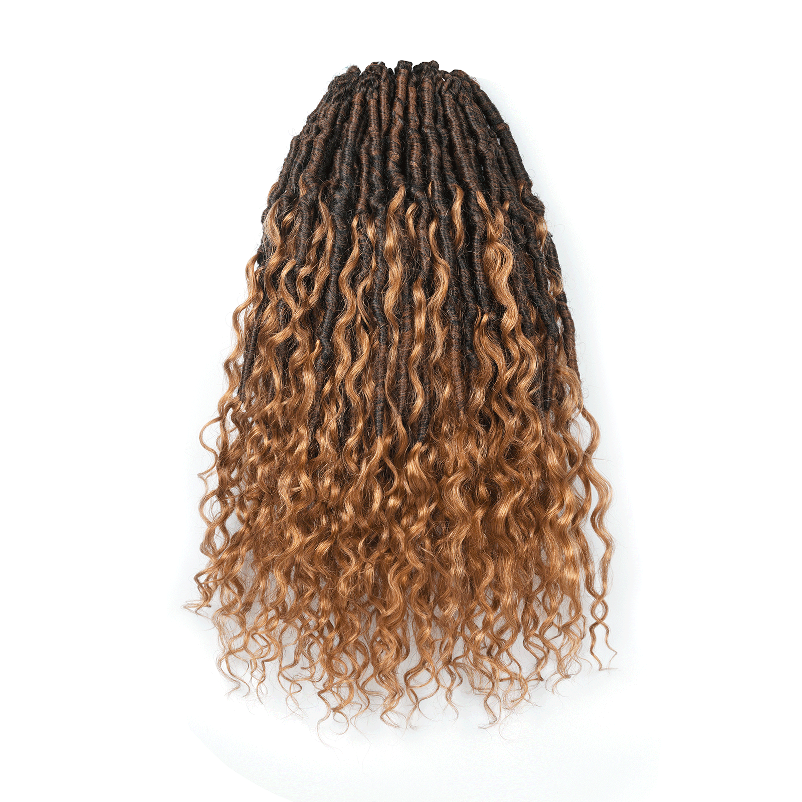 8 Packs Updated | Toyotress Crochet Boho Locs Braiding Hair With Human Hair Curls Pre Looped Goddess Boho Dreadlocks Curly Full Ends Hair Extensions