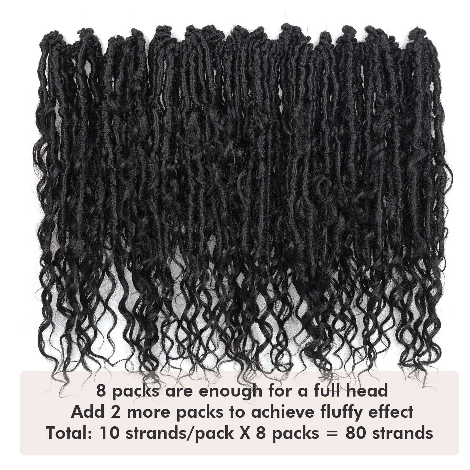 8 Packs Updated PHLOCS | Toyotress Crochet Boho Locs Braiding Hair With Human Hair Curls Pre Looped Goddess Boho Dreadlocks Curly Full Ends Hair Extensions