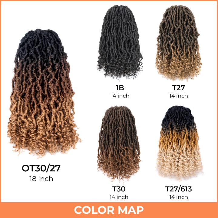 ( US ONLY) FAST SHIPPING PL | Toyotress Passion Faux Locs Crochet Hair Natural Faux Locs Crochet Hair Curly Ends, Short Bob Curly Locs Braids Pre-Looped Synthetic Braiding Hair Extensions