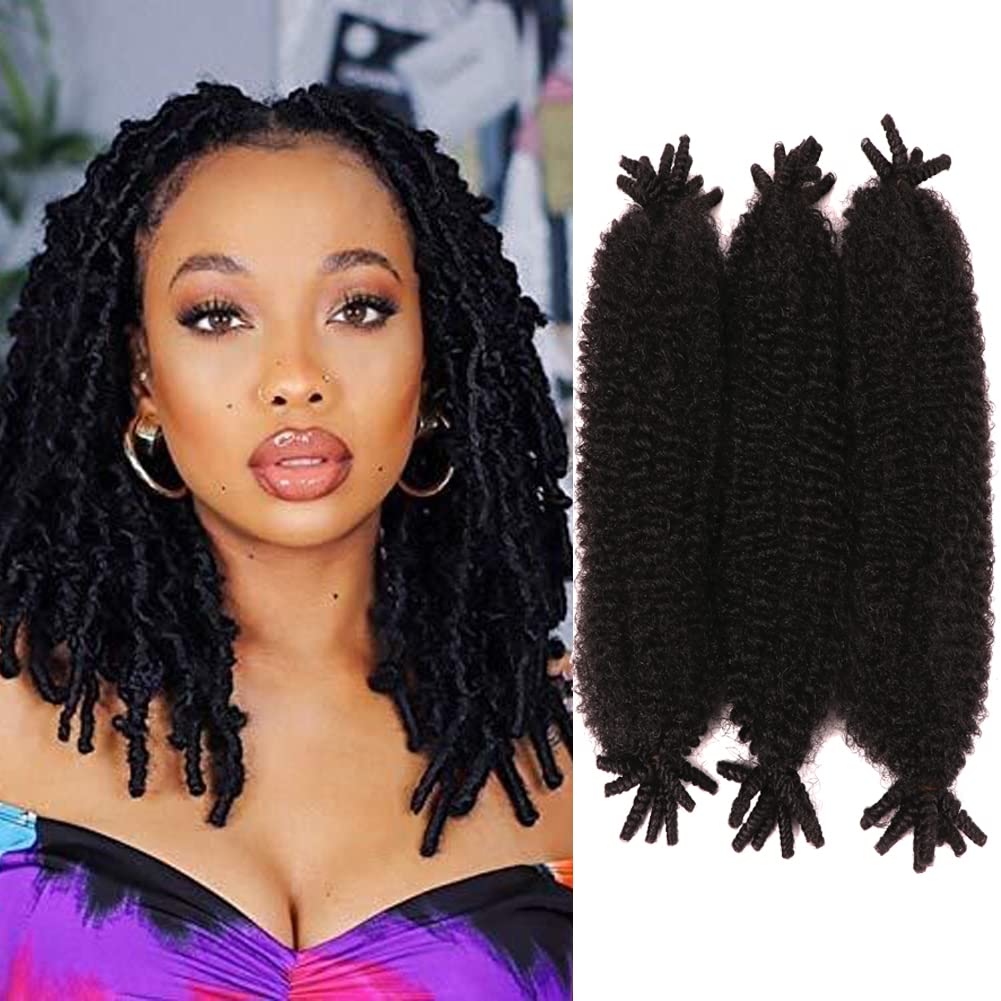 Facebook Group Benefit | Springy Afro Twist Hair 10-24 Inch 6 Packs | Pre-sectioned Afro Kinky Marley Twist Braiding Hair