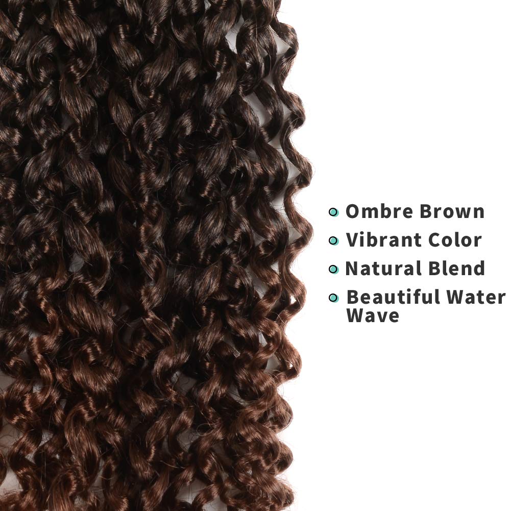 Facebook Group Benefit | TOYOTRESS Water Wave Passion Twist Hair 6/7 Packs - Ombre Orange Water Wave Crochet Braids Synthetic Braiding Hair Extensions