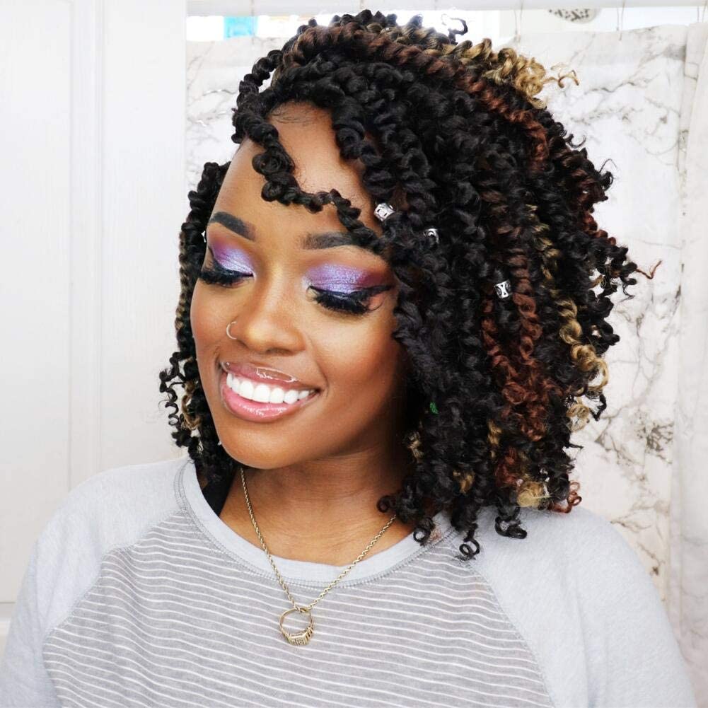 Tiana Passion Twist Hair Pre-Twisted Pre-Looped Passion Twists Crochet Braids Made Of Bohemian Hair Synthetic Braiding Hair Extension - Toyotress