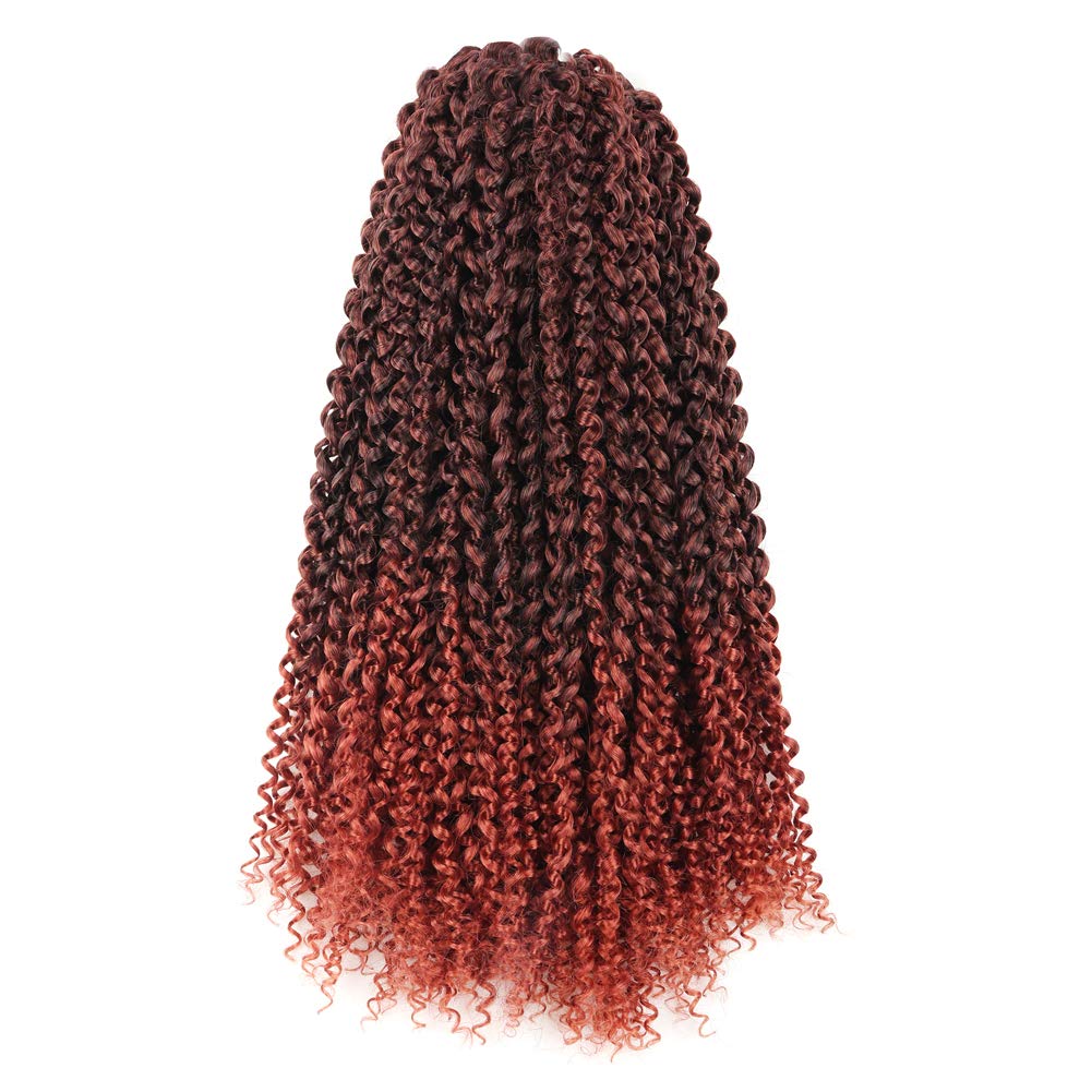 Facebook Group Benefit | TOYOTRESS Water Wave Passion Twist Hair 6/7 Packs - Ombre Orange Water Wave Crochet Braids Synthetic Braiding Hair Extensions