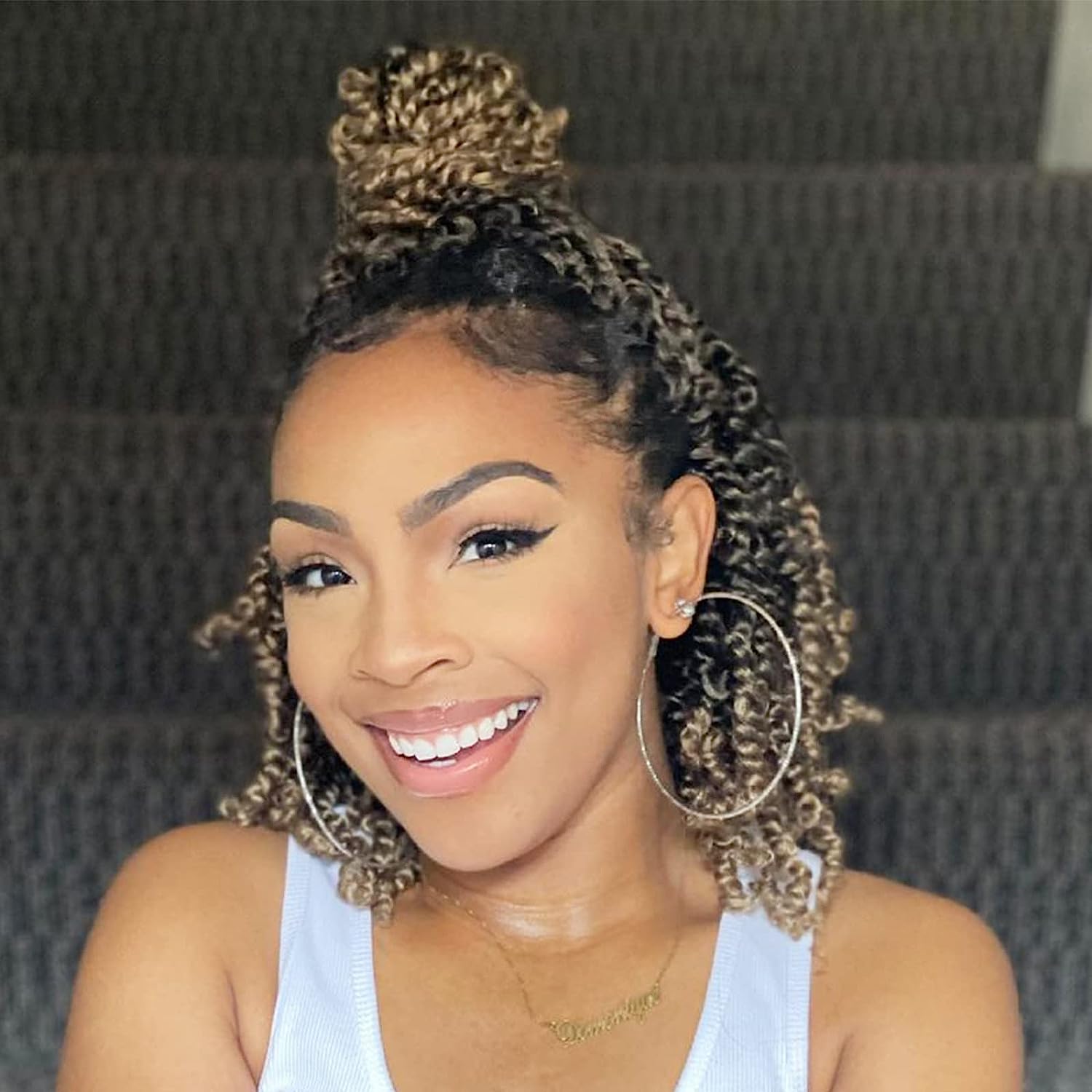 Tiana Passion Twist Hair Pre-Twisted Pre-Looped Passion Twists Crochet Braids Made Of Bohemian Hair Synthetic Braiding Hair Extension - Toyotress